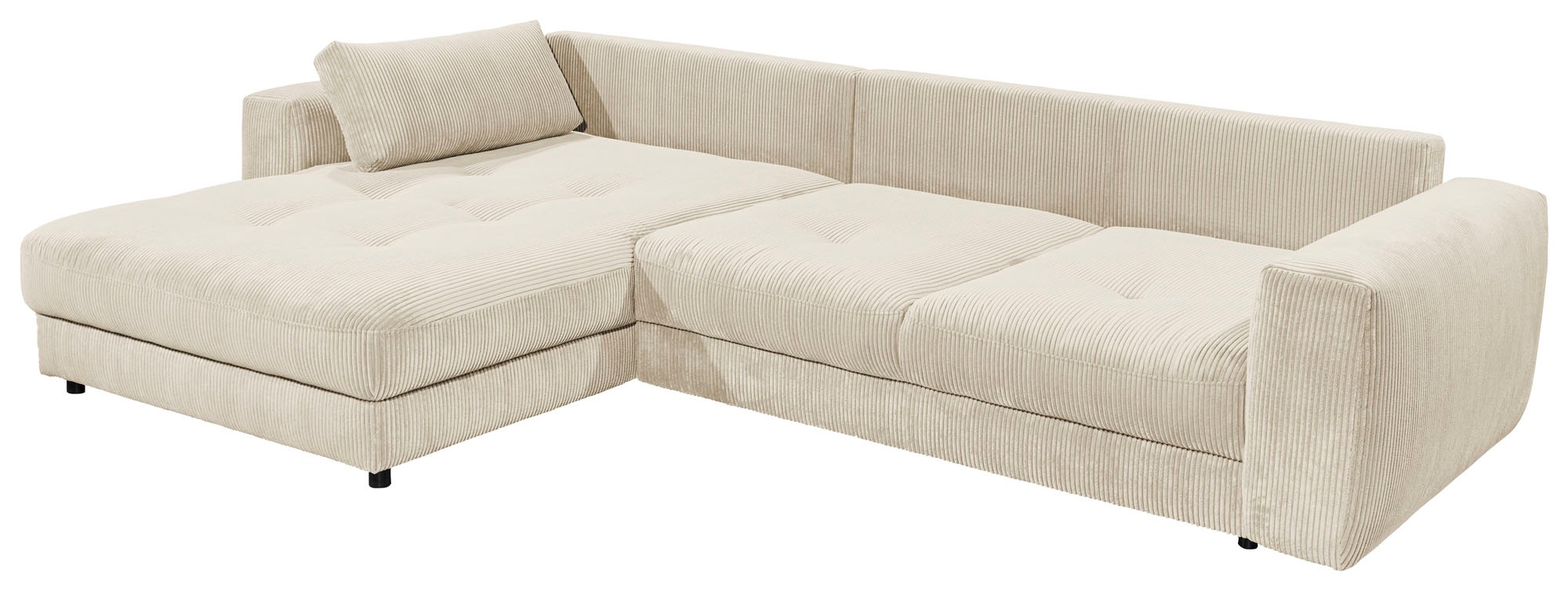 ED EXCITING DESIGN Ecksofa »Barura L-Form«, mit 3 Nierenkissen