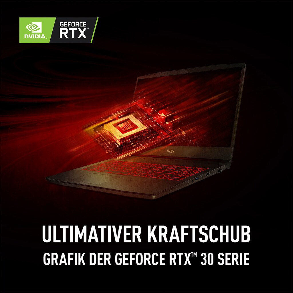 MSI Gaming-Notebook »Katana GF66 12UG-449«, 39,6 cm, / 15,6 Zoll, Intel, Core i7, GeForce RTX 3070, 1000 GB SSD