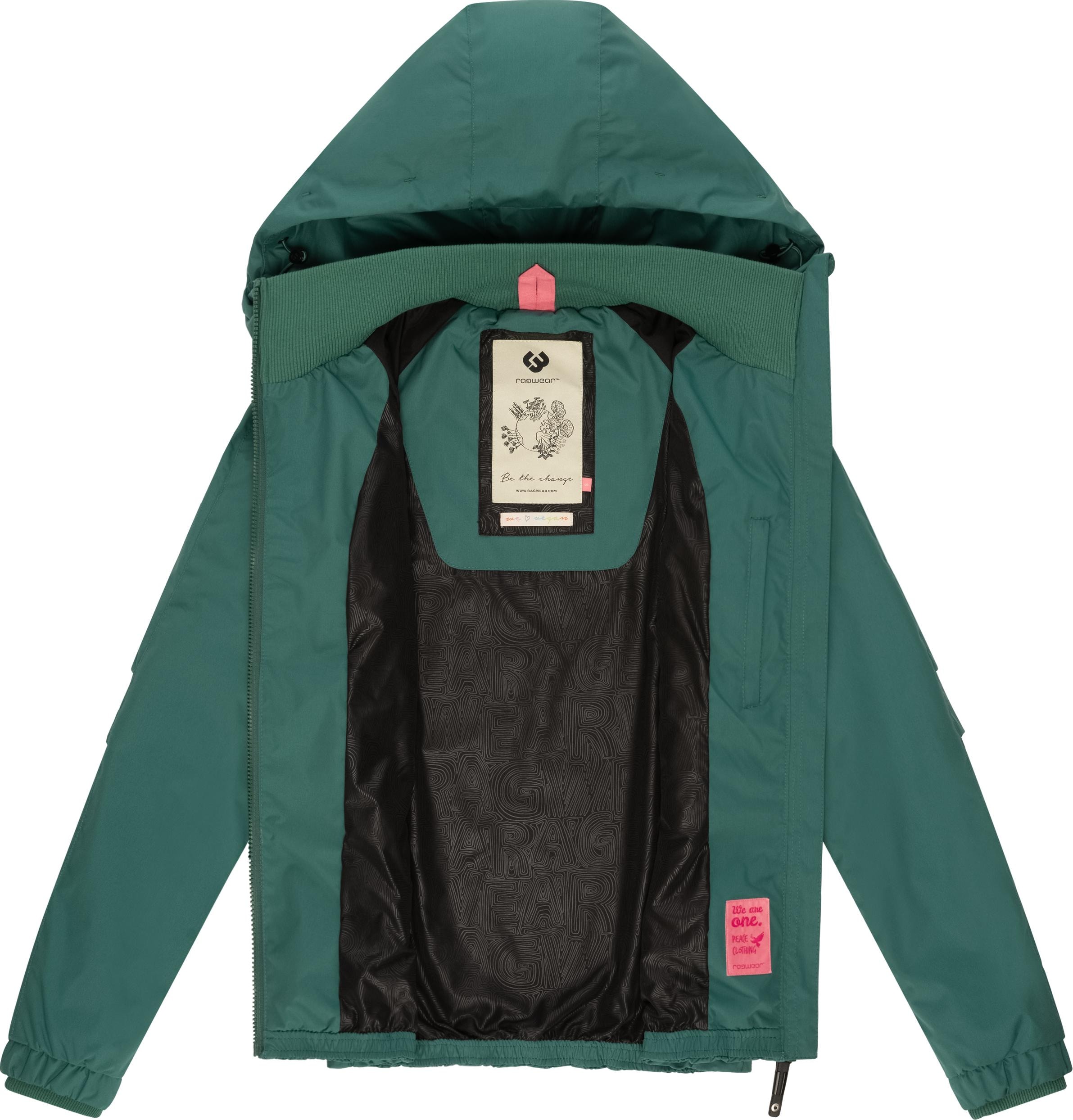 Ragwear Outdoorjacke »Dizzie«, mit Kapuze, Wasserdichte Übergangsjacke mit großer Kapuze