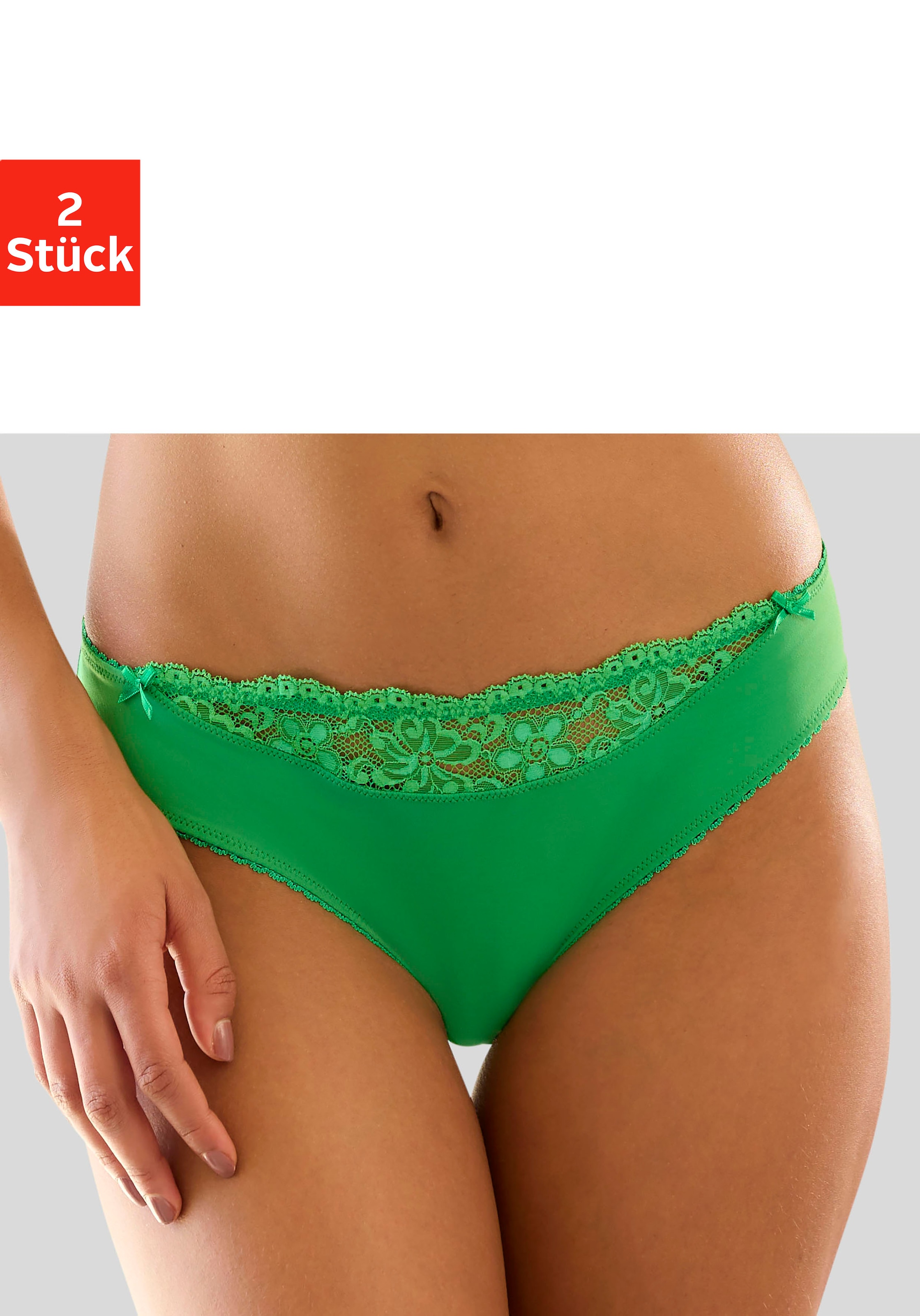 Nuance by Lascana Slip "mit Spitzeneinsatz vorne" Packung, als Dessous-Set kombinierbar, Dessous