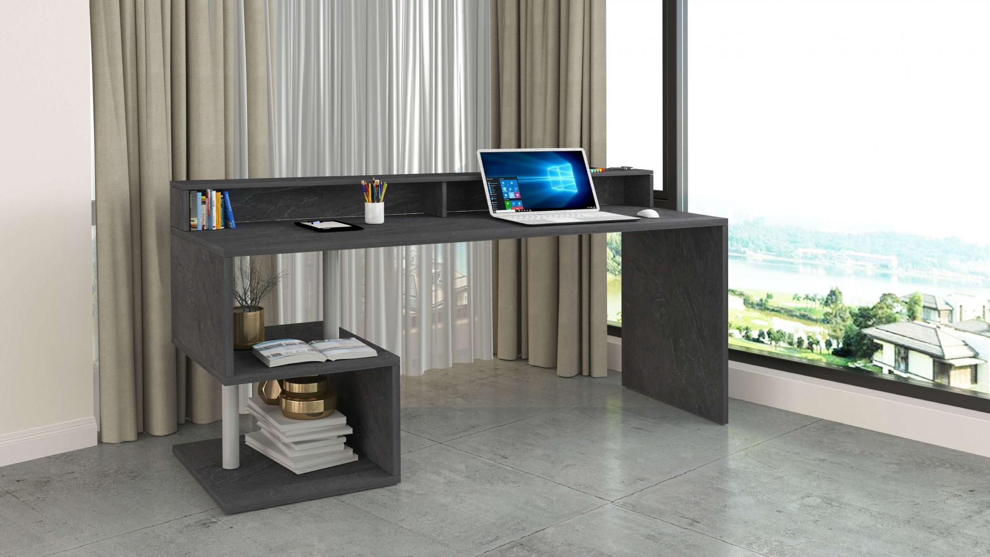 INOSIGN Schreibtisch »Esse, modernes Design«, in verschiedenen Breiten, mit und ohne Monitoraufsatz, Made in Italy