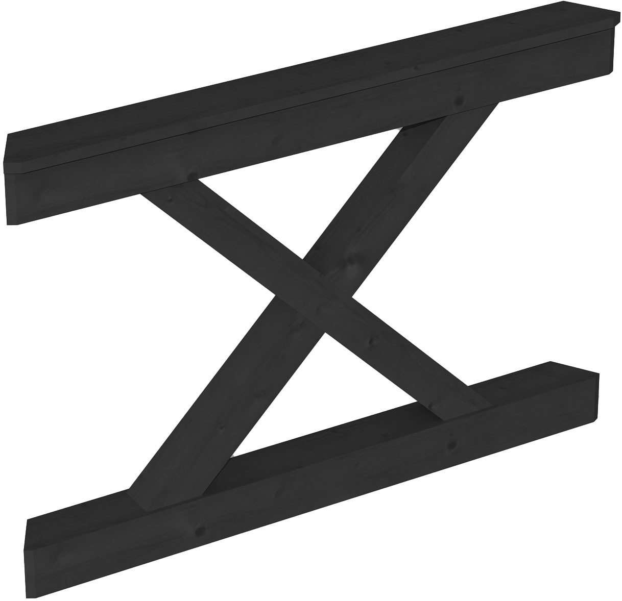 Brüstungsgeländer SKANHOLZ, H:84cm L:120cm, grau, Geländer, "Andreaskreuz"