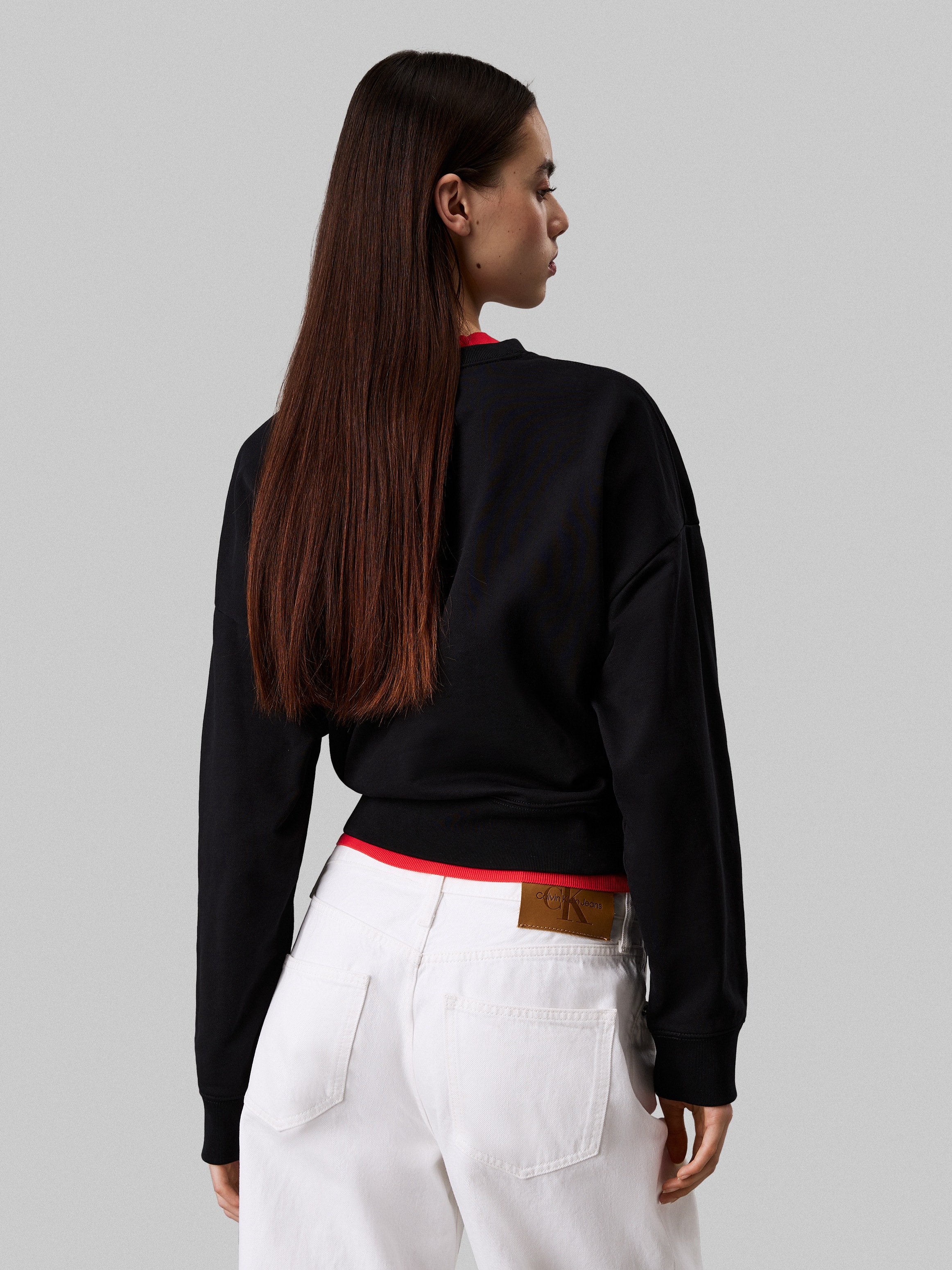 Calvin Klein Jeans Sweatshirt "LS MNLG FRNCH TRRY R", Mit Rundhalsausschnit günstig online kaufen
