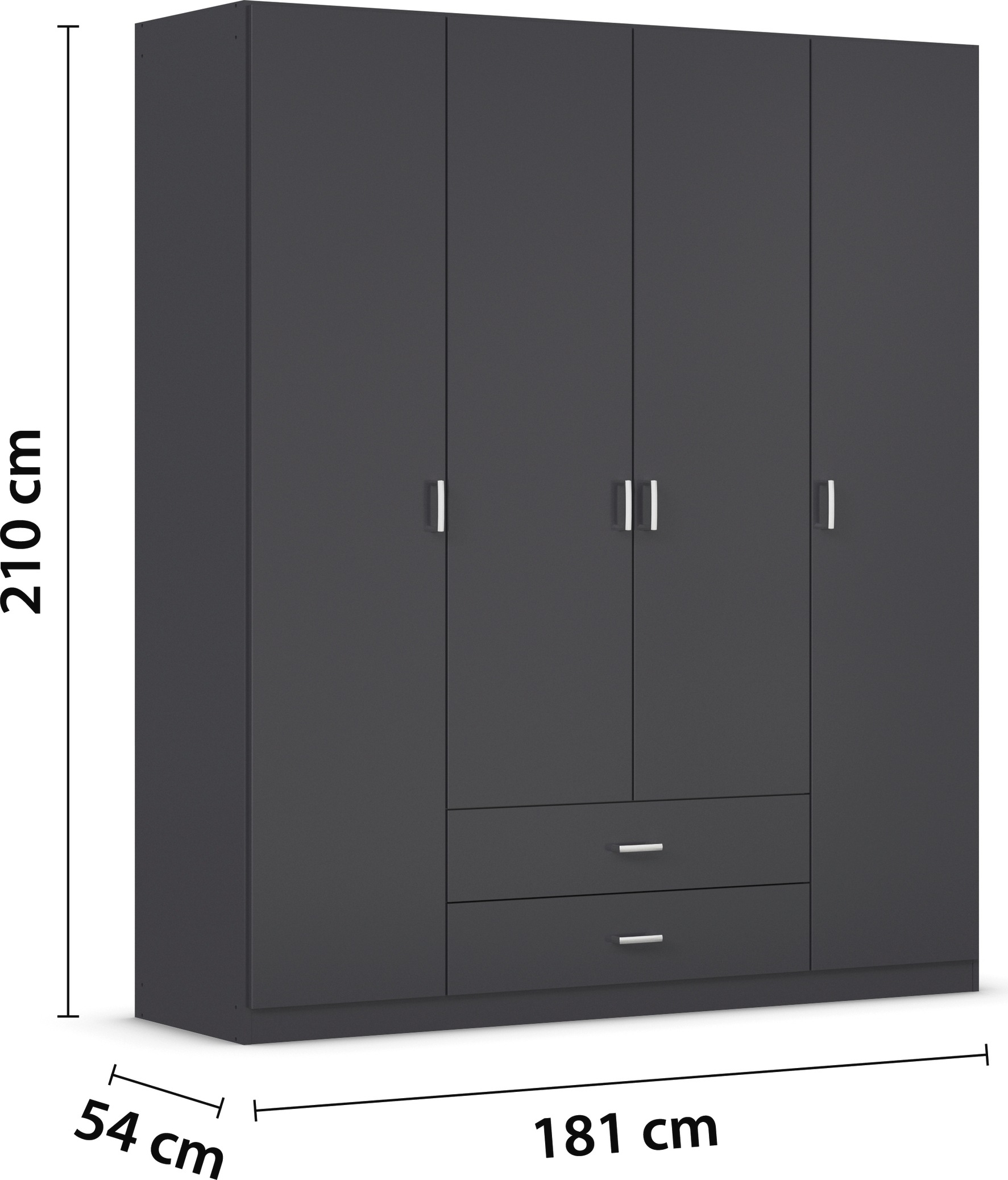 rauch Drehtürenschrank »Kleiderschrank Schrank Garderobe Wäscheschrank GAMMA in 3 Breiten«, mit 6 Schubladen, in schlichtem Design TOPSELLER MADE IN GERMANY