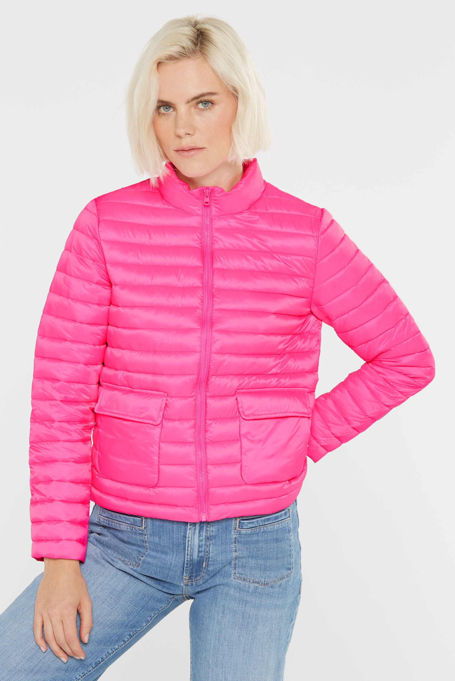 SENSES.THE LABEL Steppjacke ohne Kapuze mit verstellbarem Gummizug im Saum günstig online kaufen