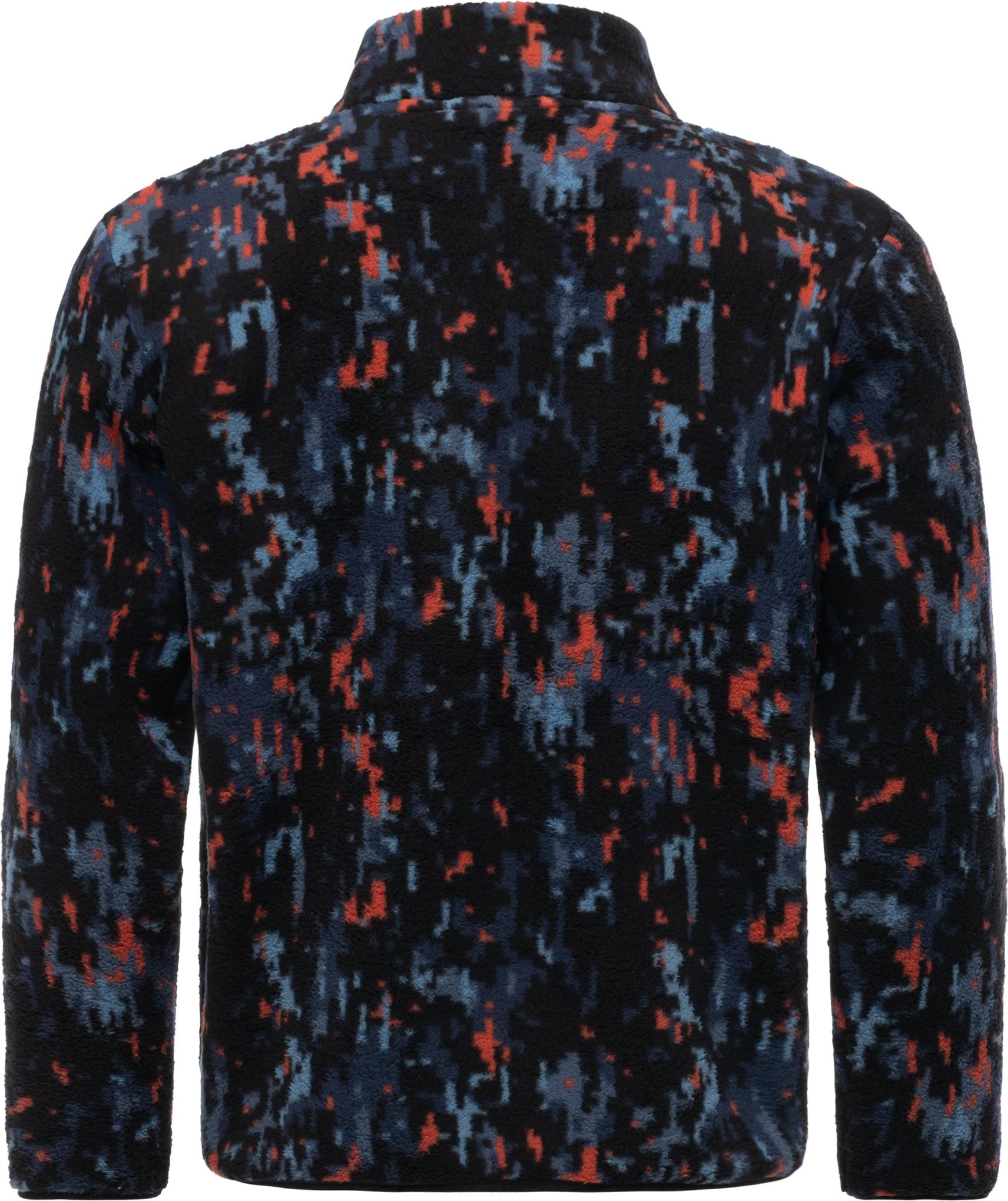 Ragwear Fleecejacke »Tawon Print« ohne Kapuze kuschelg warme Herren Plüschjacke