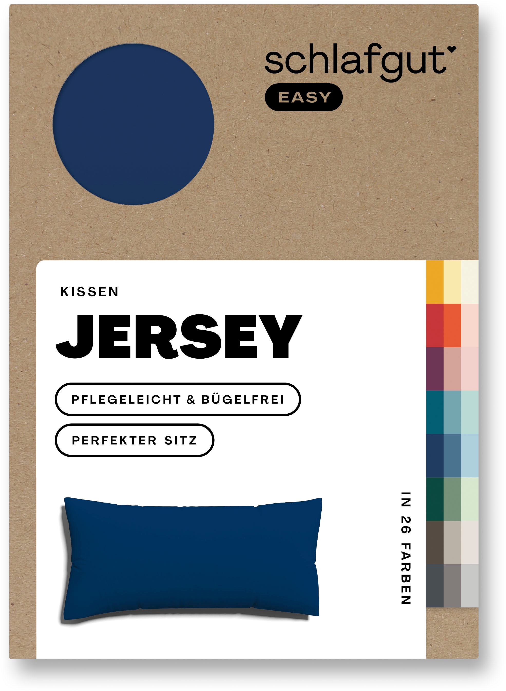 Schlafgut Kissenbezug "EASY Jersey", (1 St.), Kissenhülle mit Reißverschluss, weich und saugfähig, Kissenbezug
