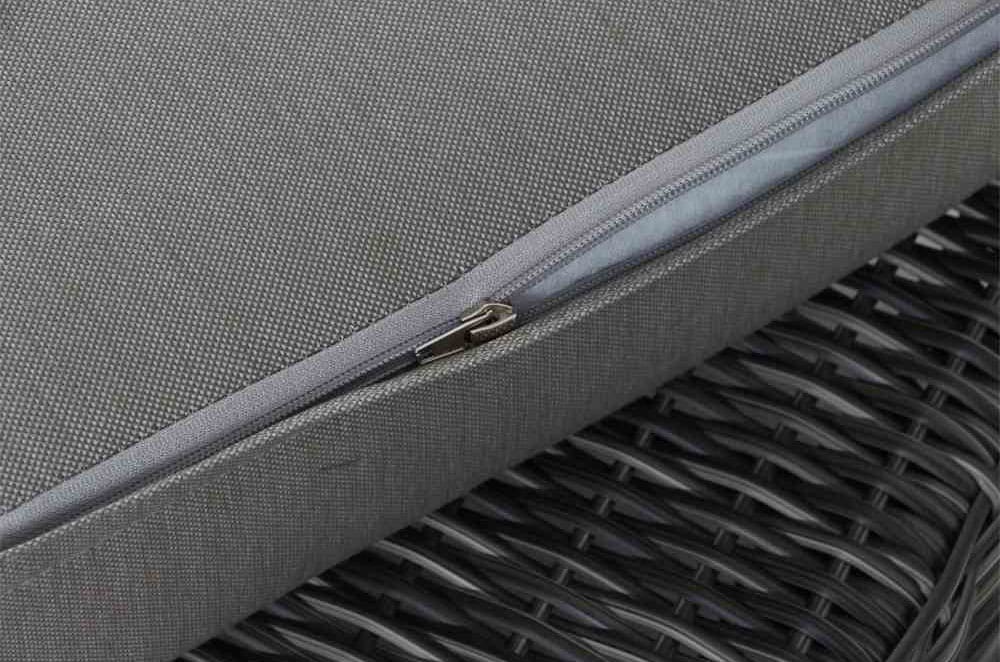 Siena Garden Gartenlounge-Hocker »CORIDO« Gestell Aluminium matt anthrazit inkl. Kissen, charcoal grey