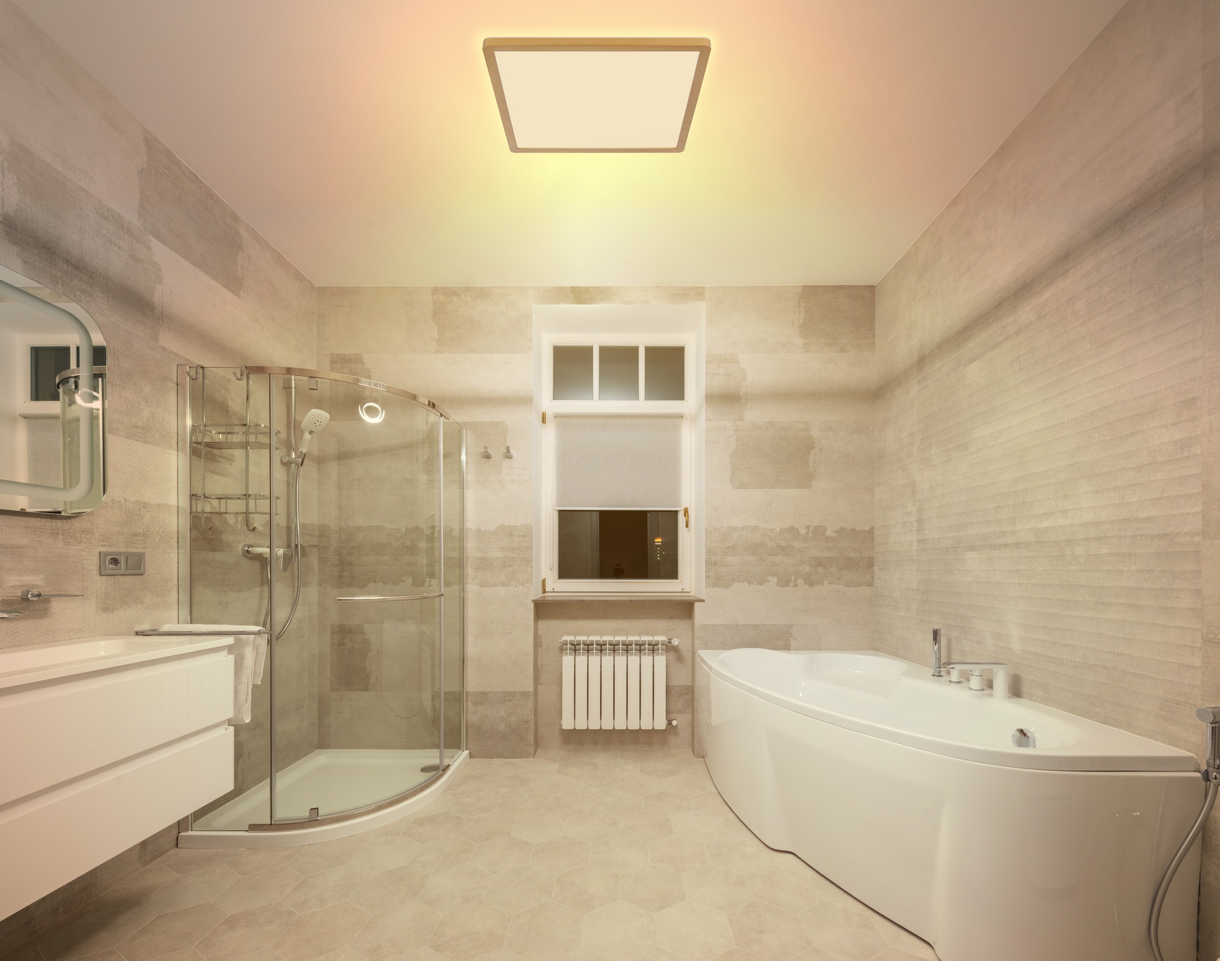 GLOBO LIGHTING Deckenleuchte »SAPANA« LED-Modul 1 Stk. Warmweiß Deckenlampe Wohnzimmer-Leuchte Schlafzimmer-Leuchte Flur Küche