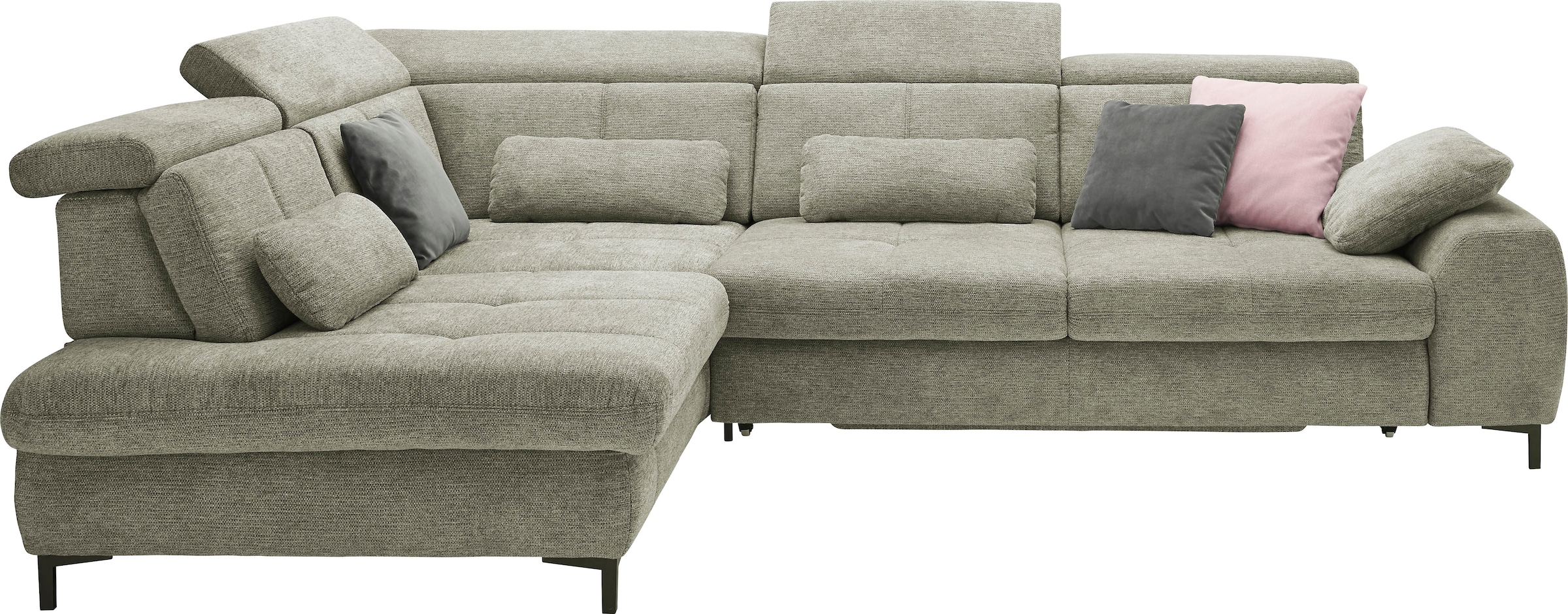 set one by Musterring Ecksofa Kaltschaumpolsterung, Flachgewebe, whlw. mit Funktionen, Sitzhöhe 49