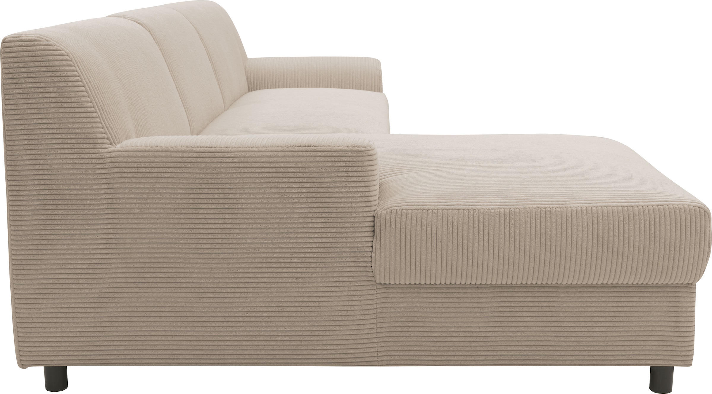 INOSIGN Ecksofa »Turah 2, L-Form, in Cord u. wasserabweisender Microfaser, Federkern«, B/T/H: 241/146/79 cm, incl. Zierkissen, wahlweise mit Bettfunktion