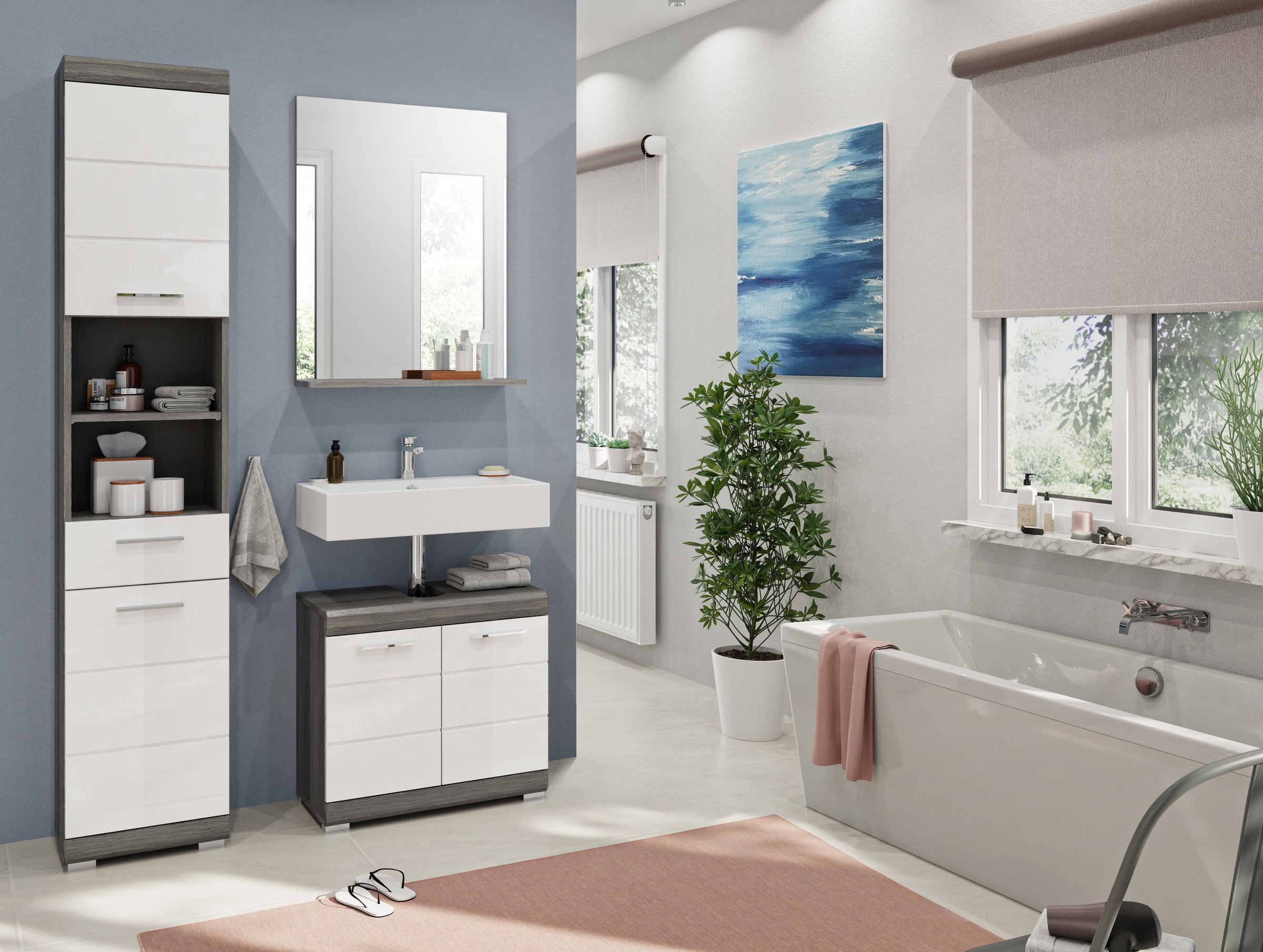 welltime Badmöbel-Set "Siena, 3 teilig, bestehend aus:" Set, TOPSELLER, 3 S günstig online kaufen