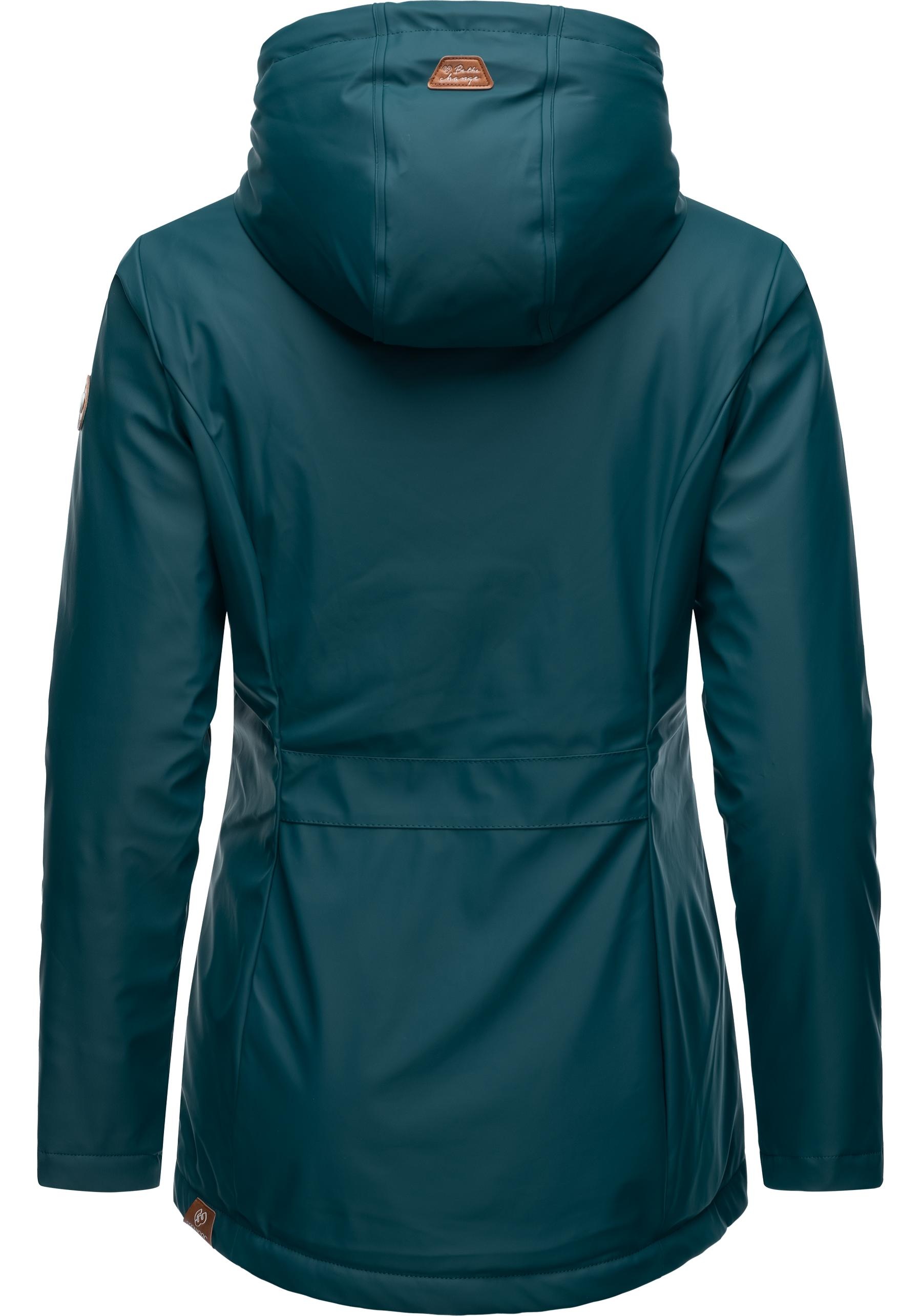 Ragwear Regenjacke »Marge«, mit Kapuze, warm gefütterter Damen Winter Regenmantel