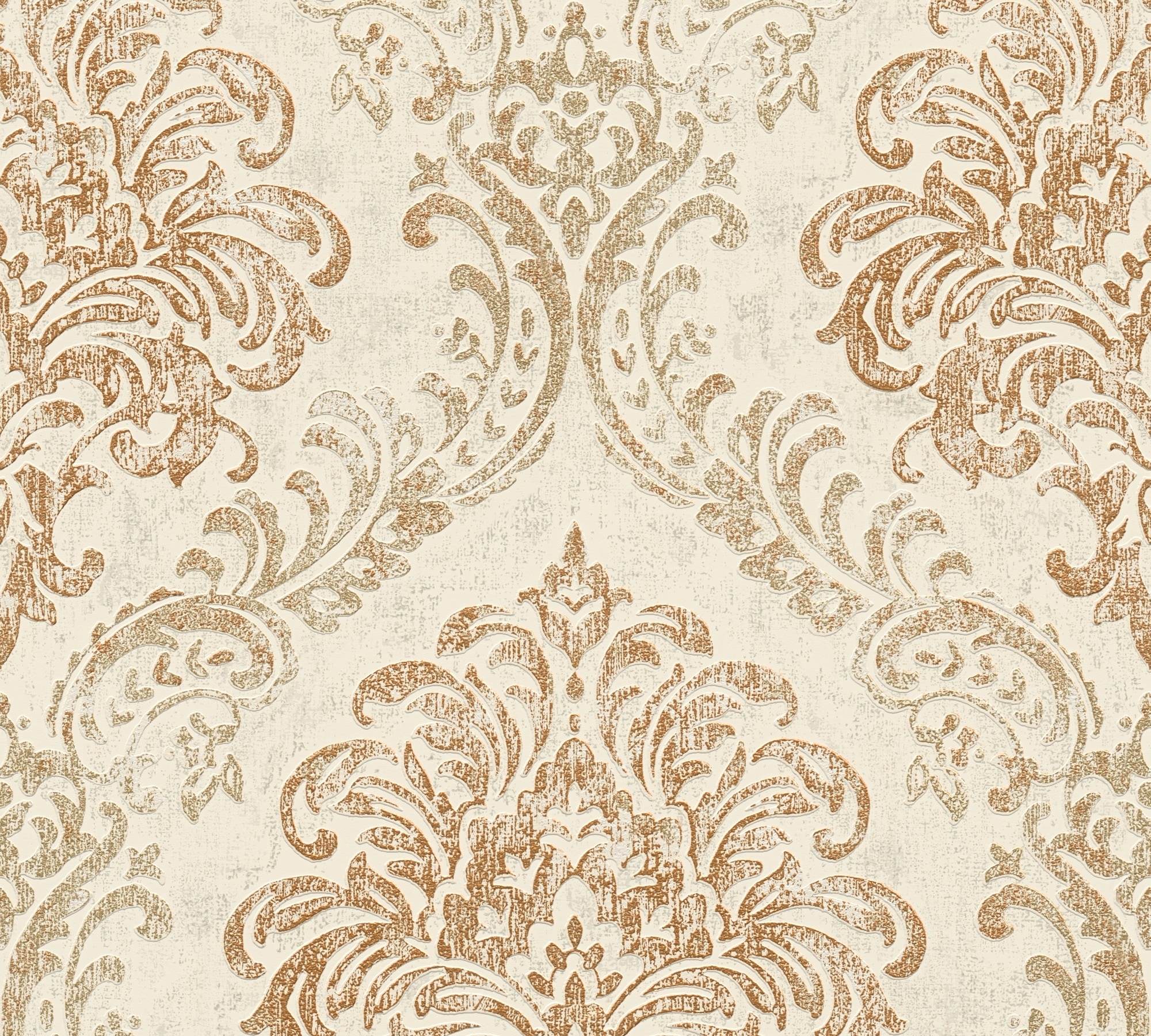 living walls "Metropolitan Stories. Travel Styles. Ornament-Tapete" Metall-Effekte gemustert metallic strukturiert Tapete Klassisch Elegant Barock Vintage-Optik Shabby Chic Tapeten Flur