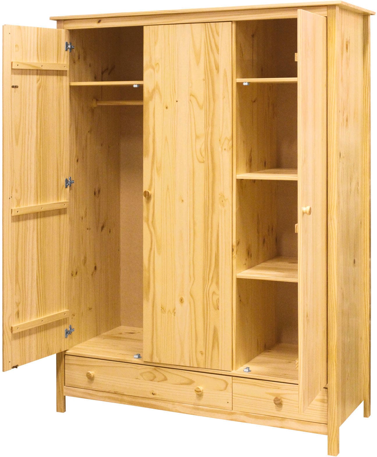 Home affaire Kleiderschrank, (1 St.), gefertigt aus massivem Kiefernholz