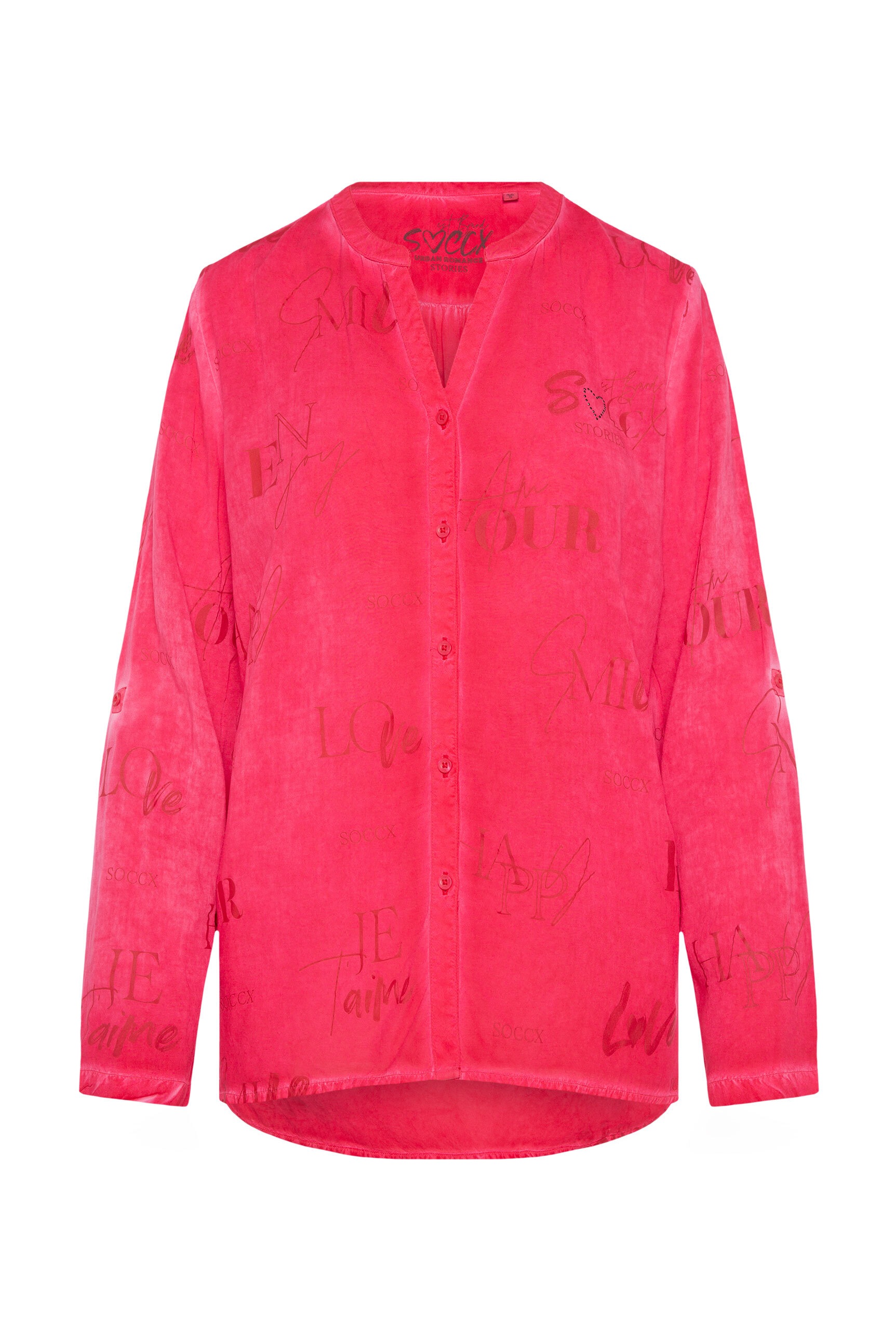 SOCCX Langarmbluse im Turn-Up-Look günstig online kaufen