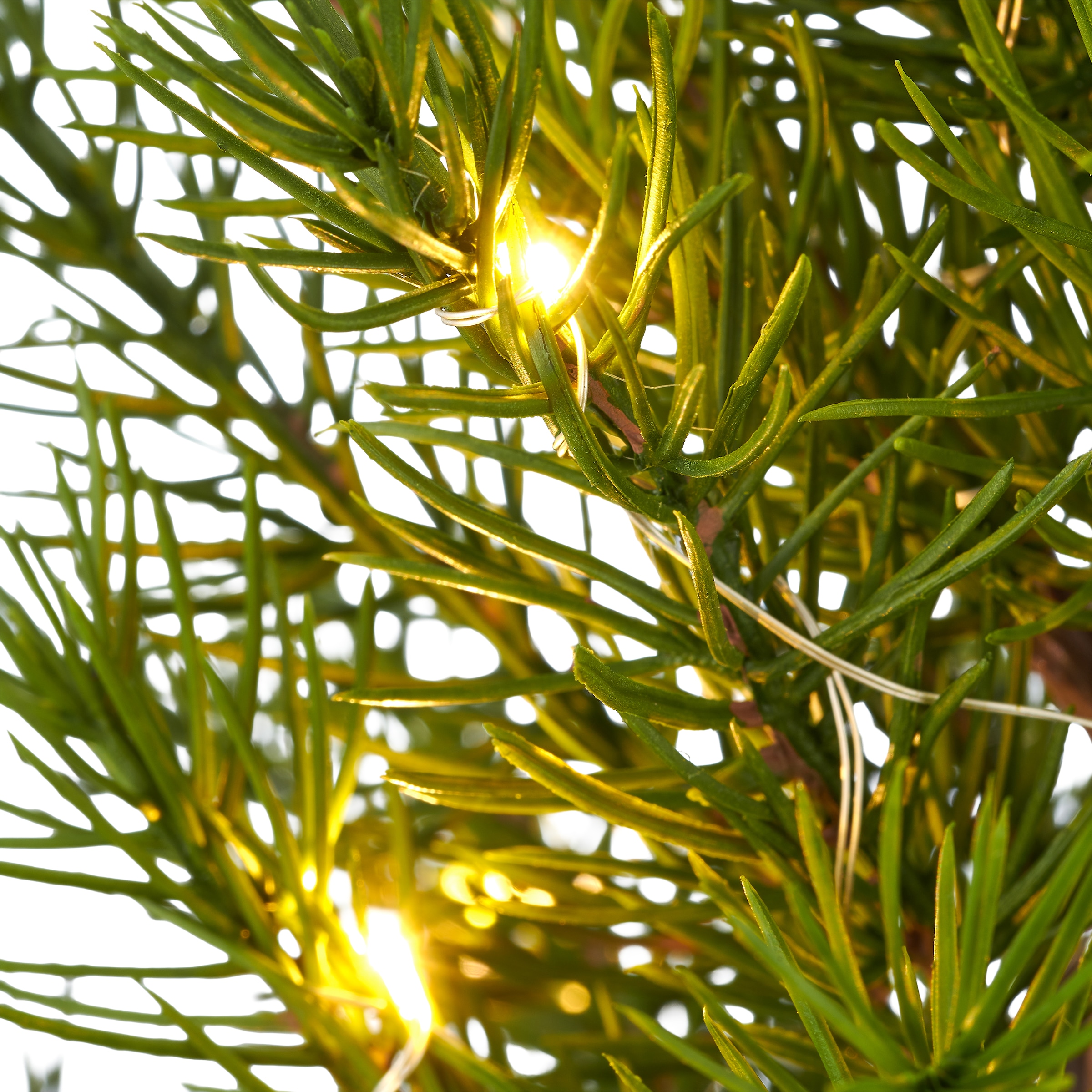 OTTO home Künstlicher Weihnachtsbaum »Tannenbäumchen im Topf, 52 oder 68cm hoch« mit LED-Beleuchtung und Timer Funktion