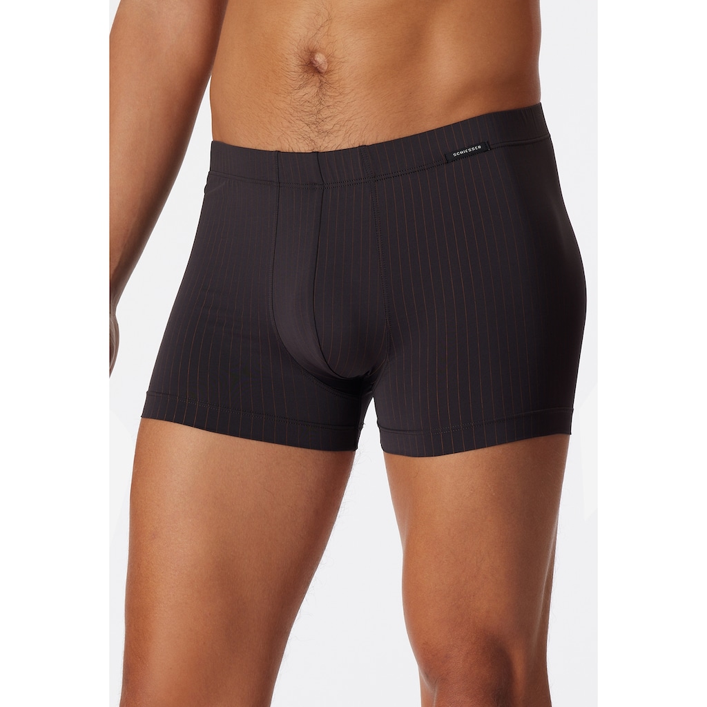 Schiesser Boxershorts »"Pure Micro"«, mit orangefarbenen Streifen