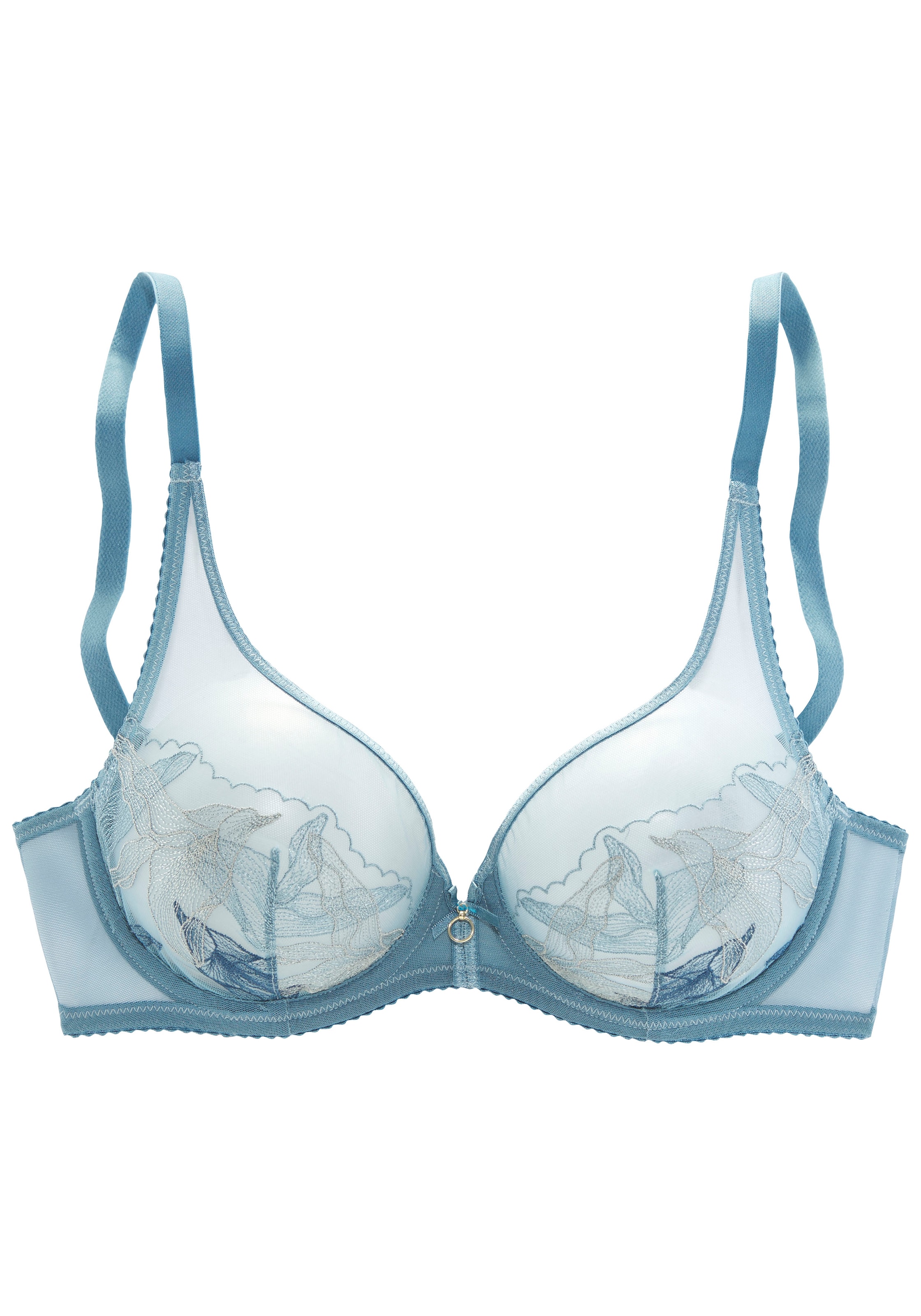 LASCANA Bügel-BH, mit hauchzarter Stickerei in transparenter Optik, sexy Dessous