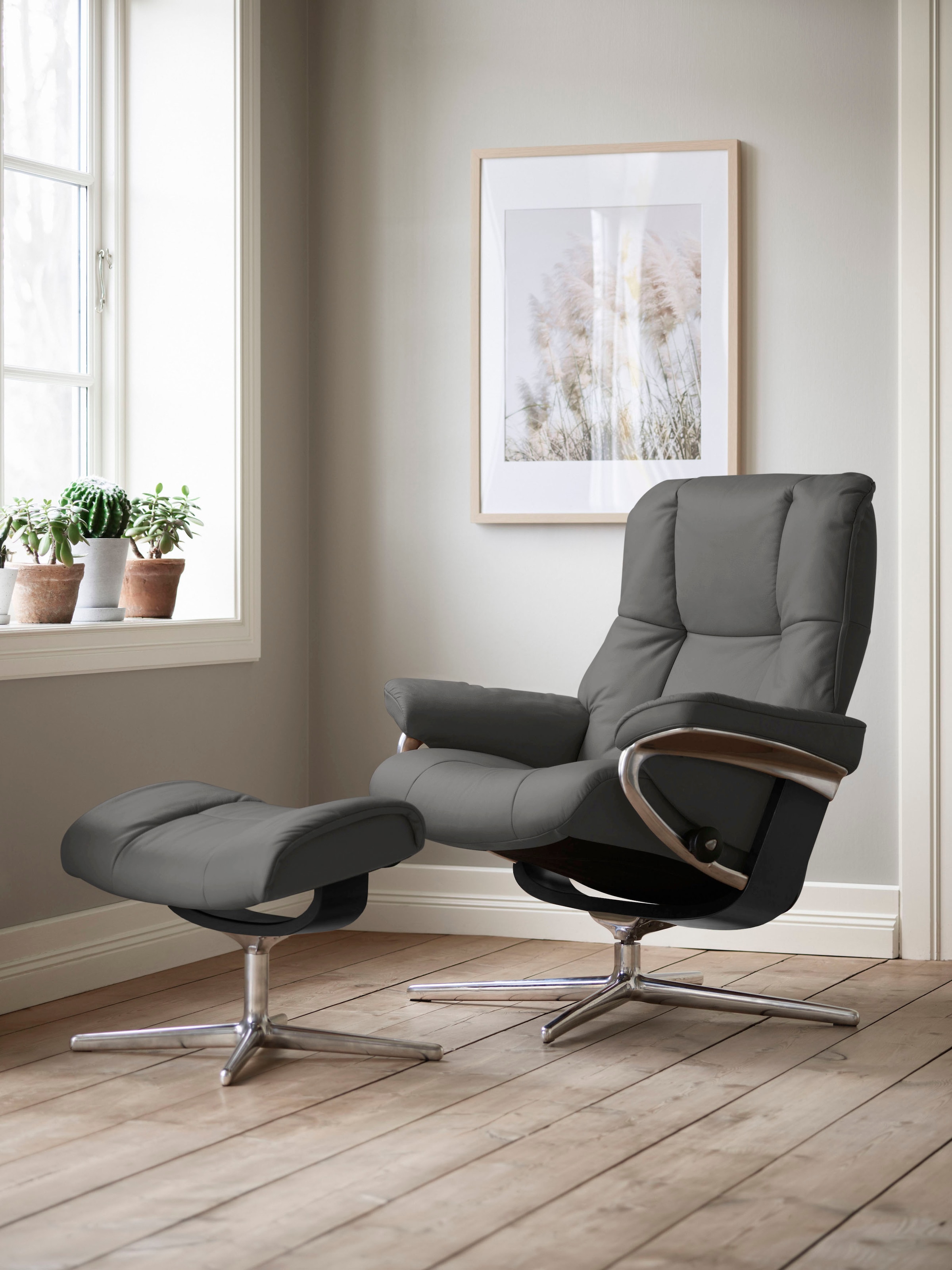 Stressless "Mayfair" mit Cross Base, Größe S, M & L, Holzakzent Schwarz günstig online kaufen
