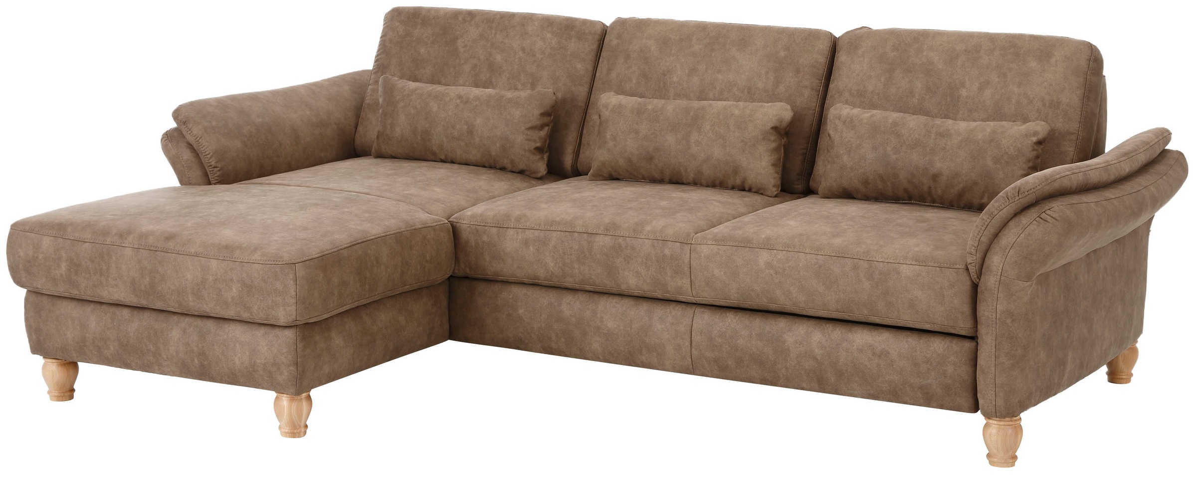 Home affaire Ecksofa »Palace L-Form«, incl. Sitztiefenverstellung, wahlweise mit Bettfunktion und Stauraum