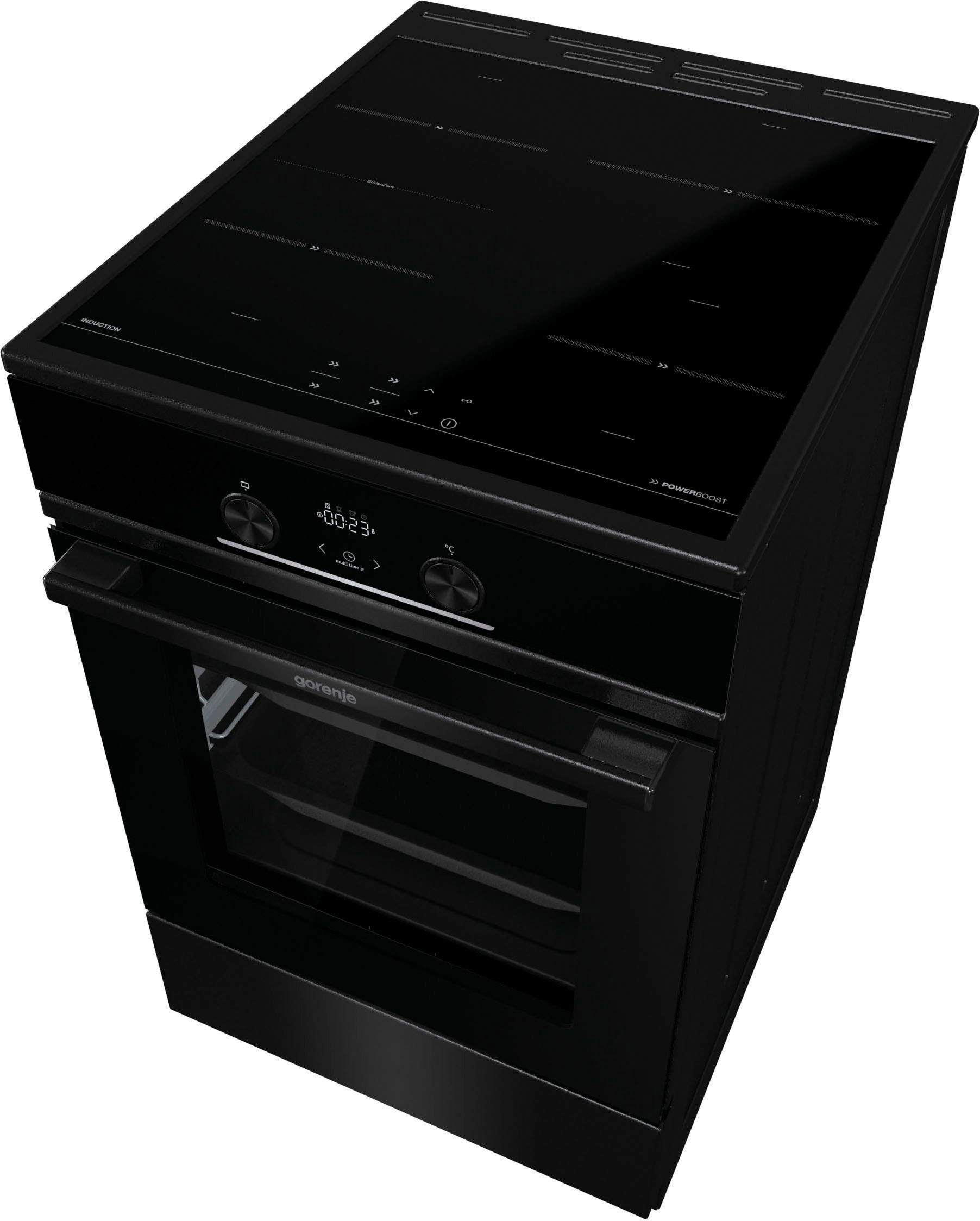 GORENJE Induktions-Standherd »GEIT5C60BPG«, mit 2-fach-Teleskopauszug, Aqua Clean
