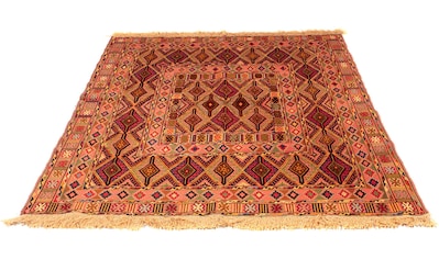 Wollteppich »Kelim - Oriental - 180 x 142 cm - mehrfarbig«, rechteckig