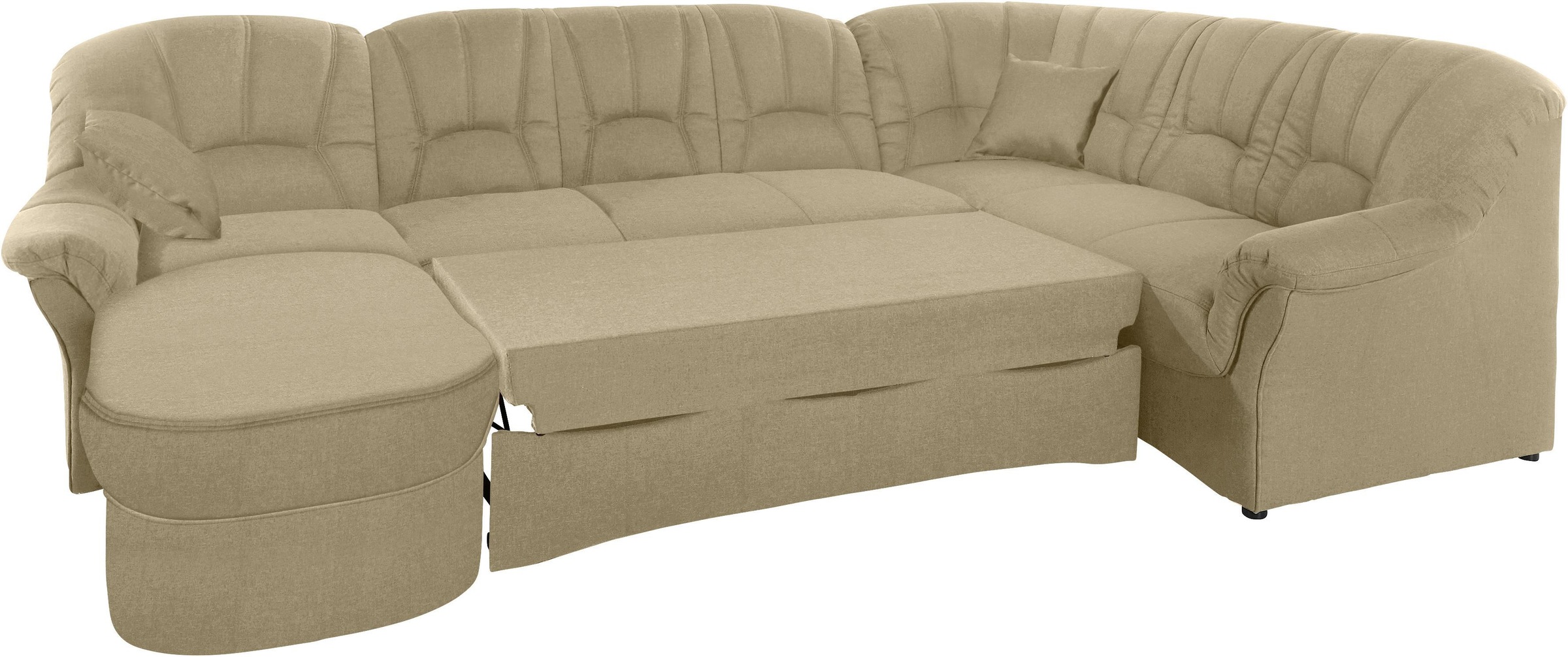 DOMO collection Wohnlandschaft »Bahia Sitzbelastung 140 kg, U-Form«, wahlweise mit Bettfunktion