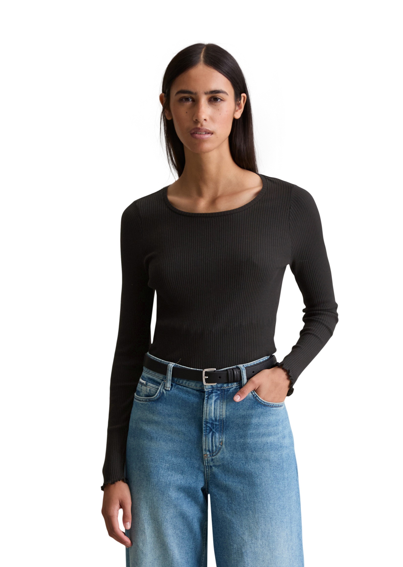 Marc OPolo DENIM Langarmshirt "aus Organic-Cotton-Stretch" günstig online kaufen