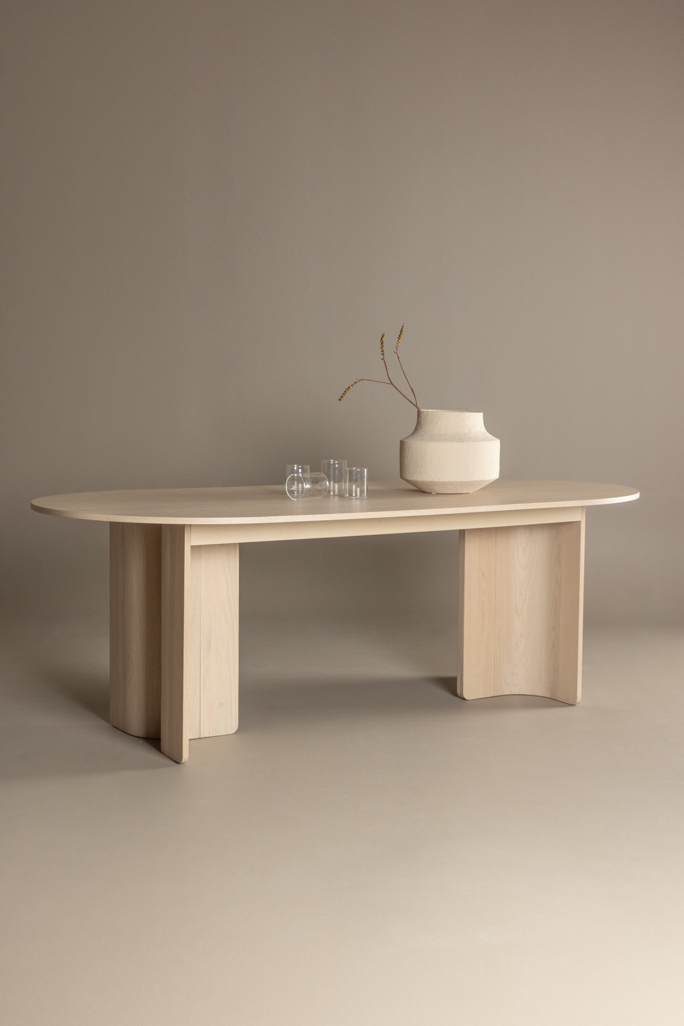 Venture Home Esstisch "Tyresö, rechteckiger Esstisch 220 × 100 cm in Whitewash, geräumig" Esszimmertisch, MDF, hell, pflegeleicht