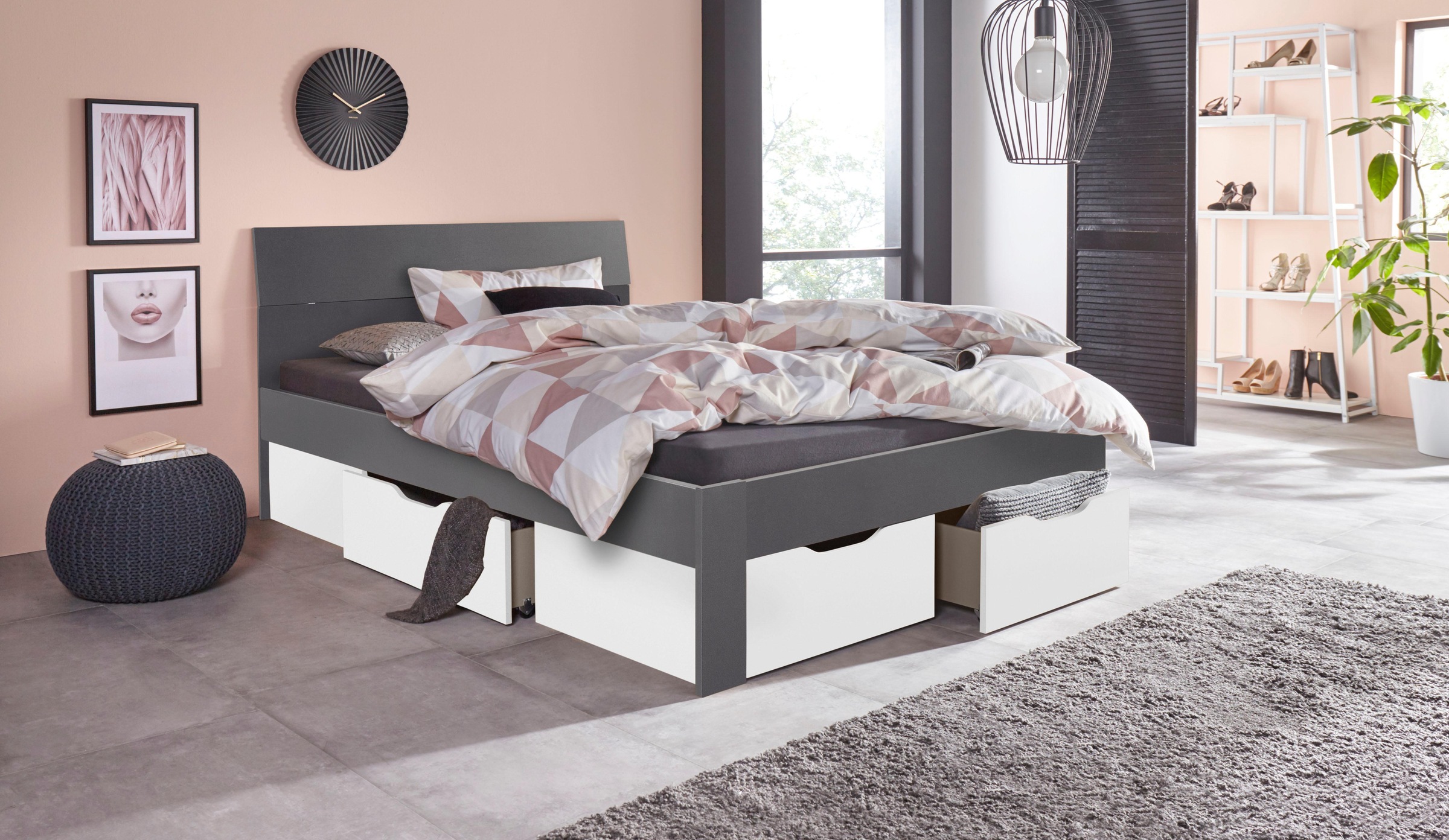 rauch Bett "Einzelbett Doppelbett Stauraum FLEXX Breiten 90/140/180 cm" Ein günstig online kaufen