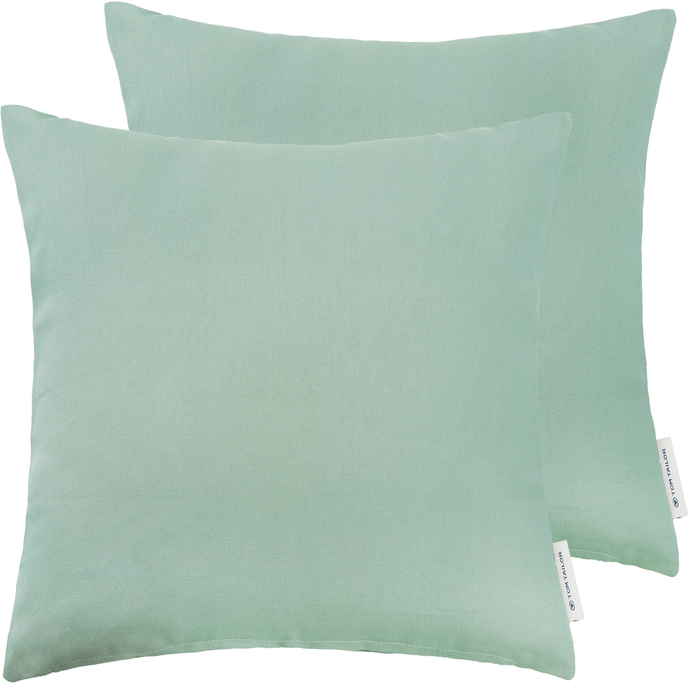 TOM TAILOR HOME Dekokissen "Dove" unifarben, Kissenhüllen ohne Füllung, 2er Pack