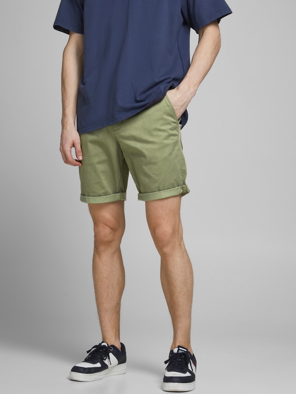 Jack & Jones Chinoshorts "JPSTBOWIE JJSHORTS S", mit Aufschlag günstig online kaufen