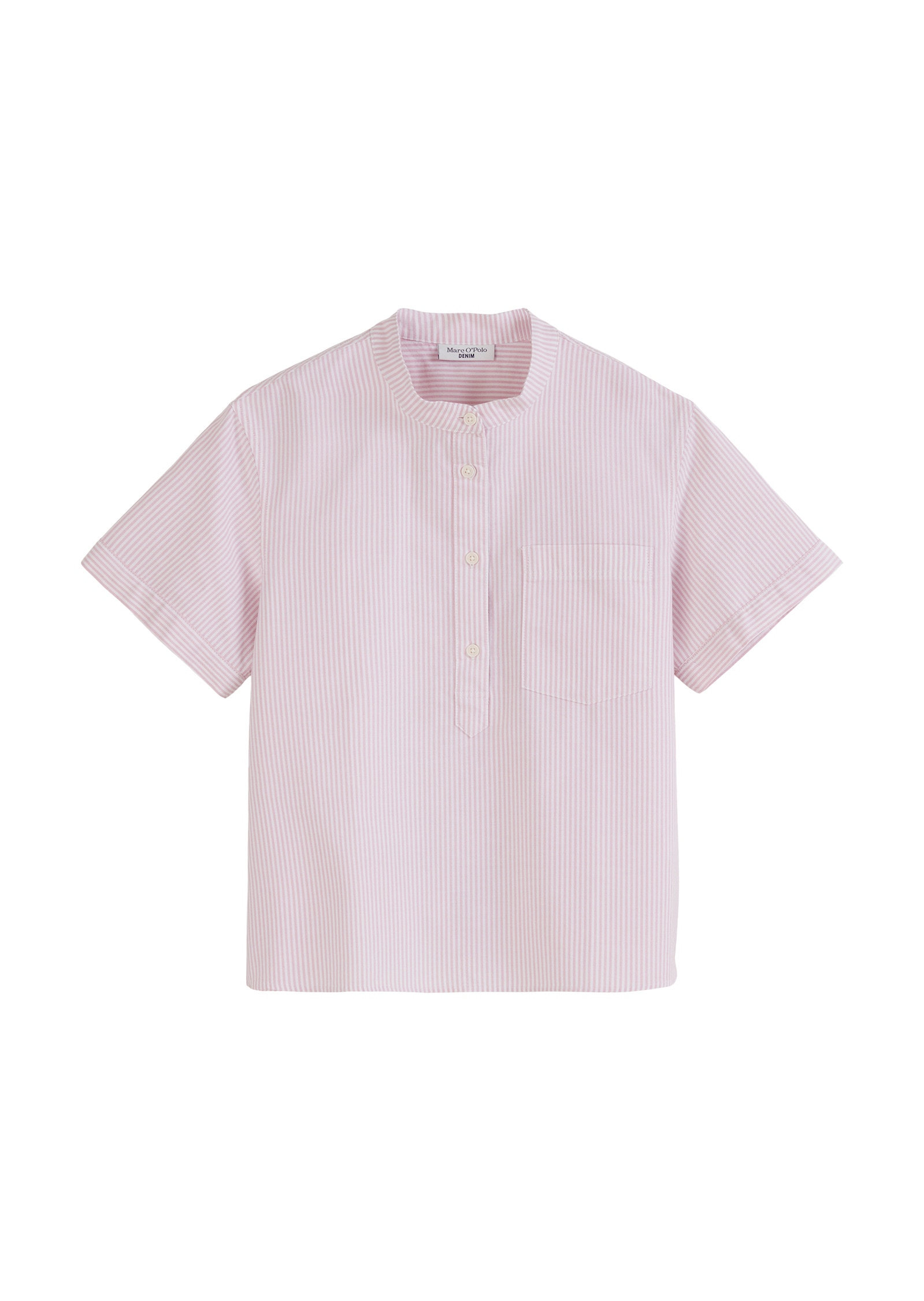 Marc O'Polo DENIM Kurzarmbluse »aus gestreiftem Oxford«