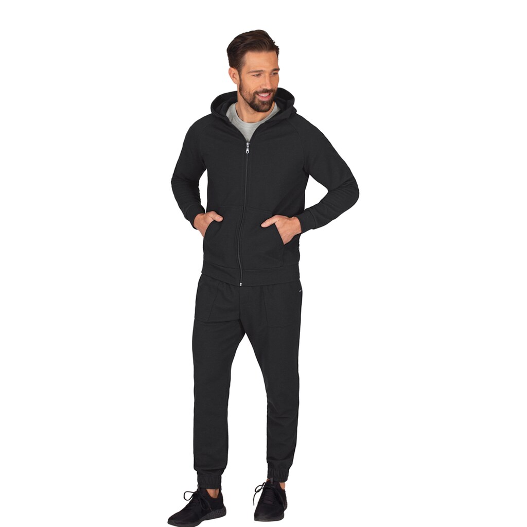 Marken Trigema Trigema Freizeitanzug, mit Kapuzenshirt schwarz Marken Trigema Trigema Freizeitanzug, mit Kapuzenshirt schwarz
