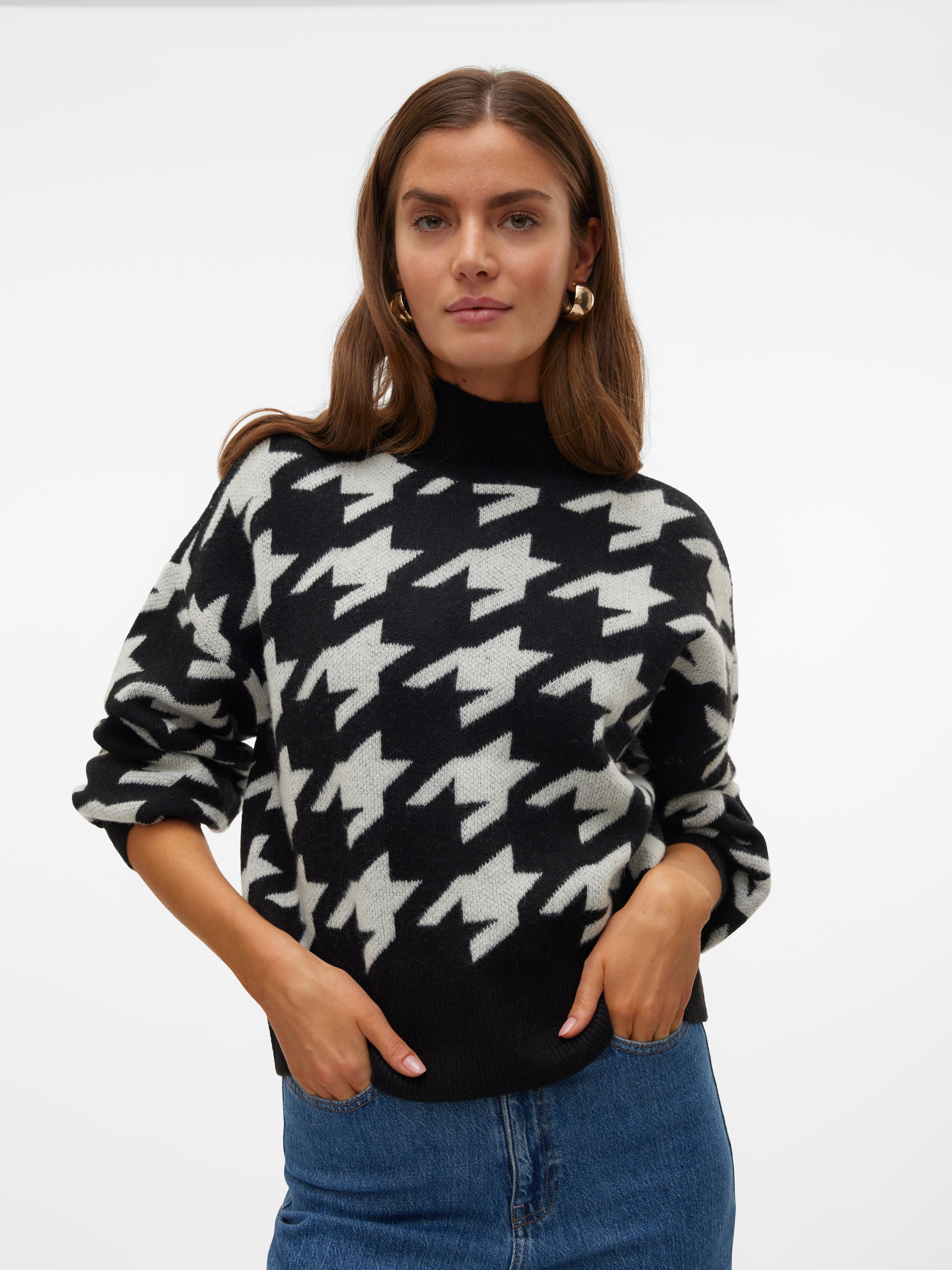 Vero Moda Stehkragenpullover "VMMIRA LS HIGHNECK PULLOVER BOO"