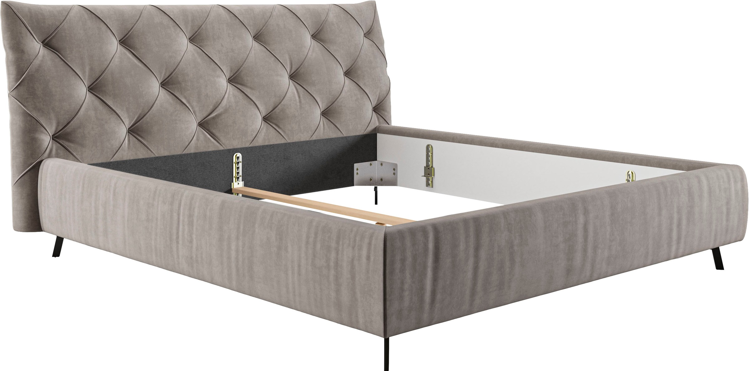 Thumbnail - Leonique Polsterbett "Elloree, in 4 Breiten bis 200cm, auch in Leder" Kopfteilhöhe 105 cm, belastbar bis 280 kg, auch in...