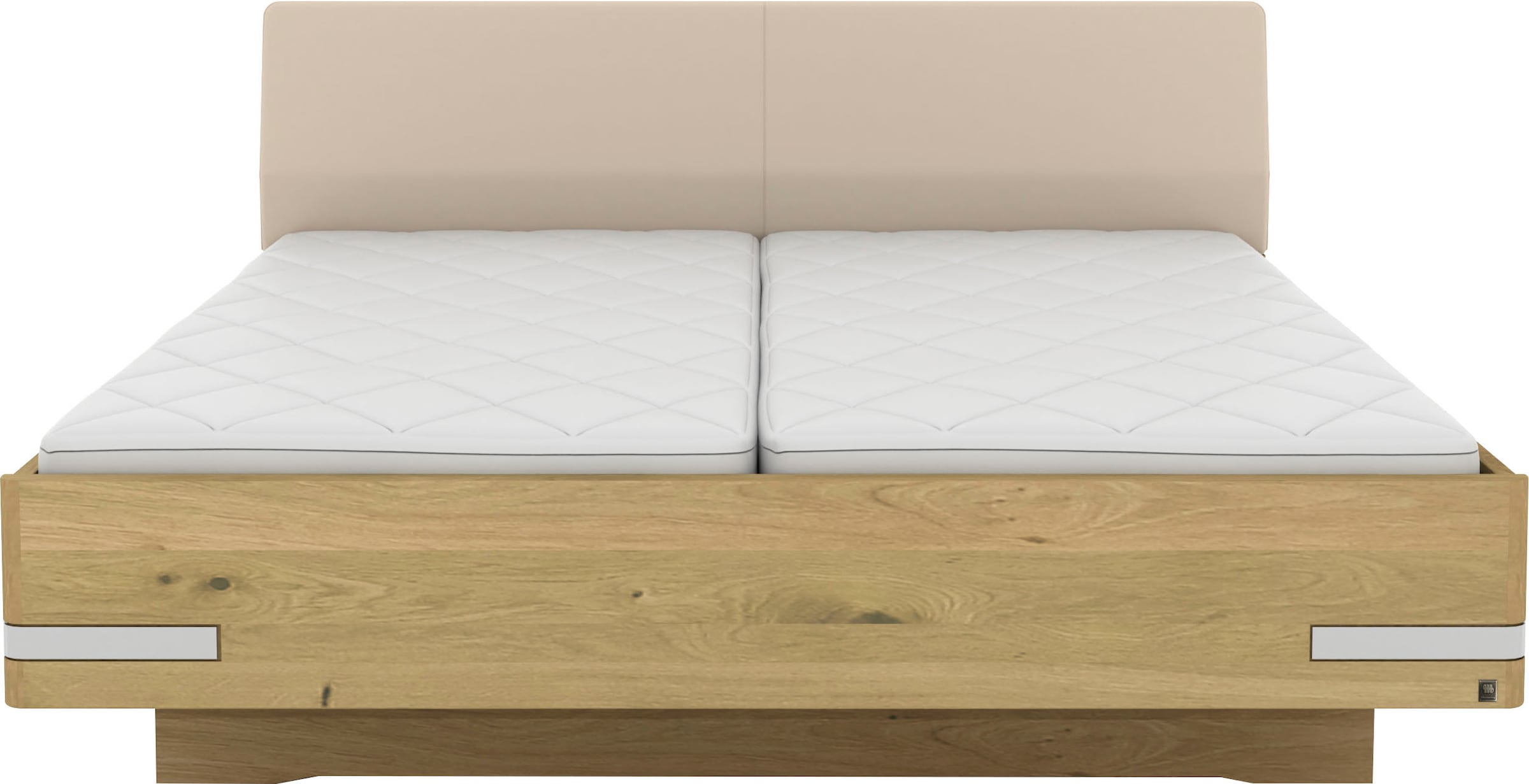 Musterring Holzbett "Savona, Bettgestell, Bettrahmen, teilmassiv Bianco-Eic günstig online kaufen