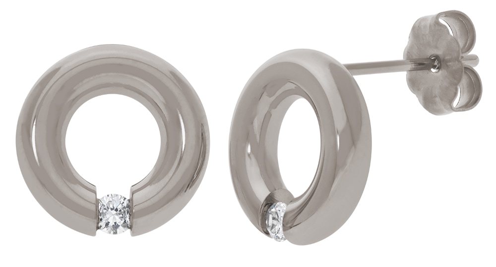 TITANIA Paar Ohrstecker »Titanohrstecker« mit Lab Grown Diamonds