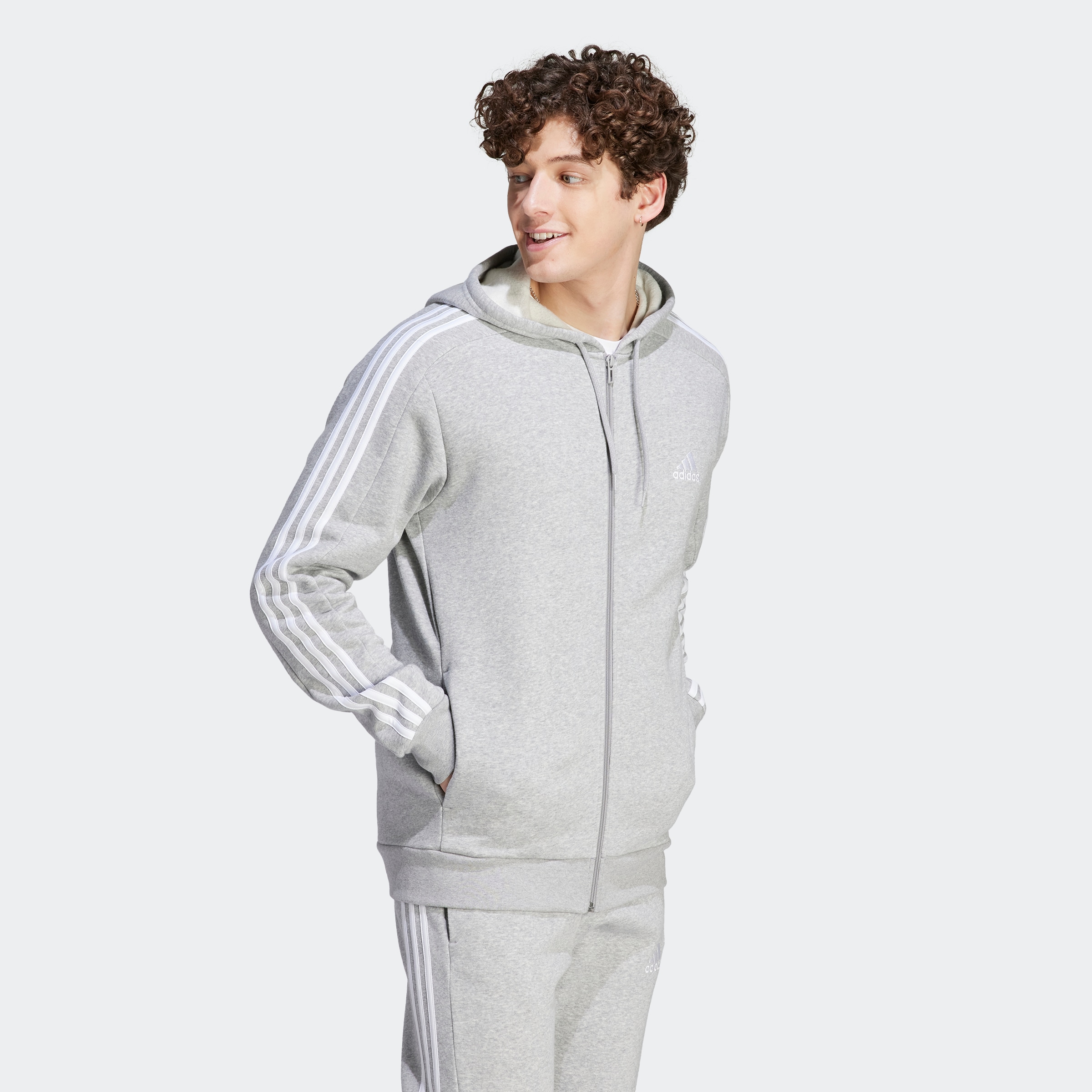 adidas Sportswear Kapuzensweatjacke "M 3S FL FZ HD", angenehmes Material au günstig online kaufen