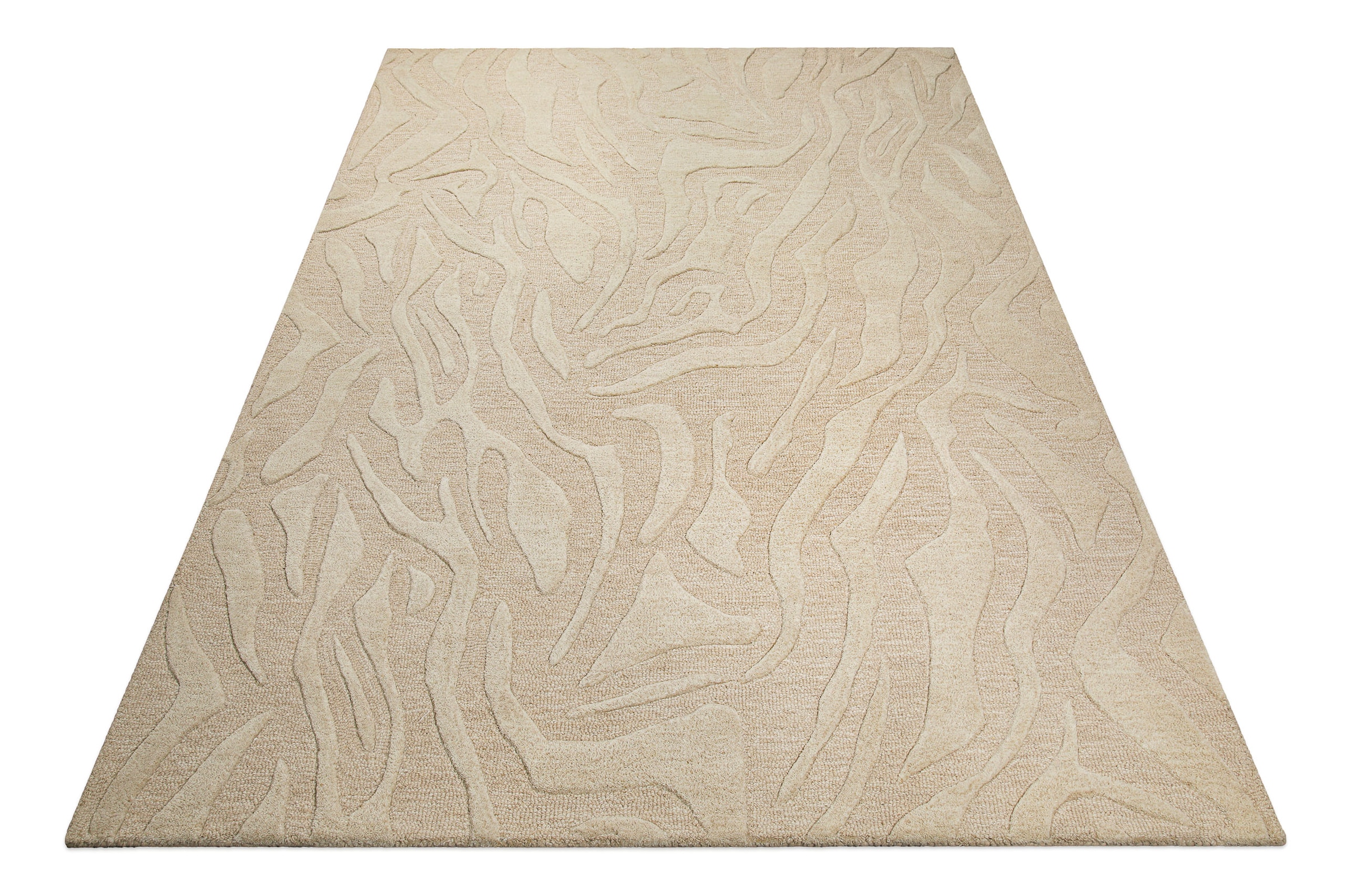 Wecon home Teppich »Lior«, rechteckig, 10 mm Höhe, Wollteppich, abstrakt, hochwertig, handgetuftet, robust, modern
