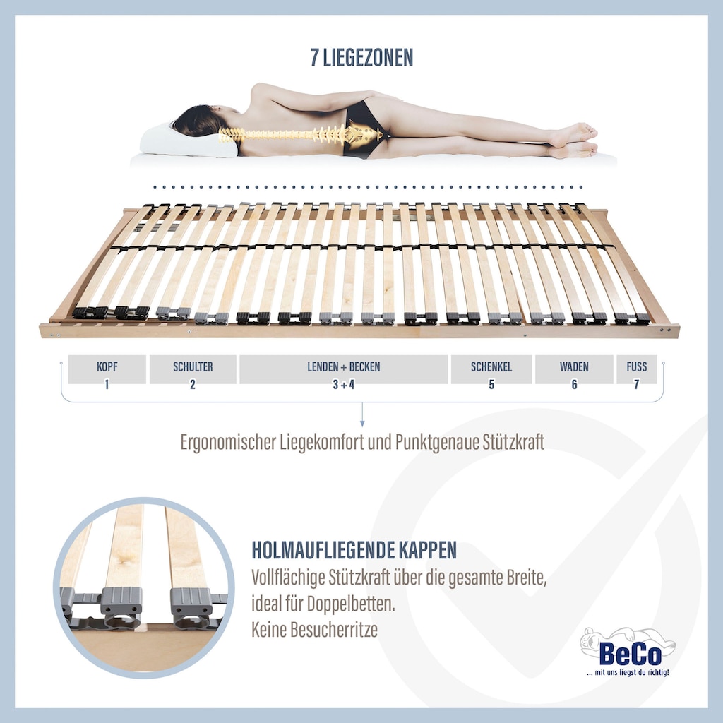 Beco Lattenrost »Easy Star K«, Lattenrost für Doppelbetten geeignet, Lattenrost in diversen Größen