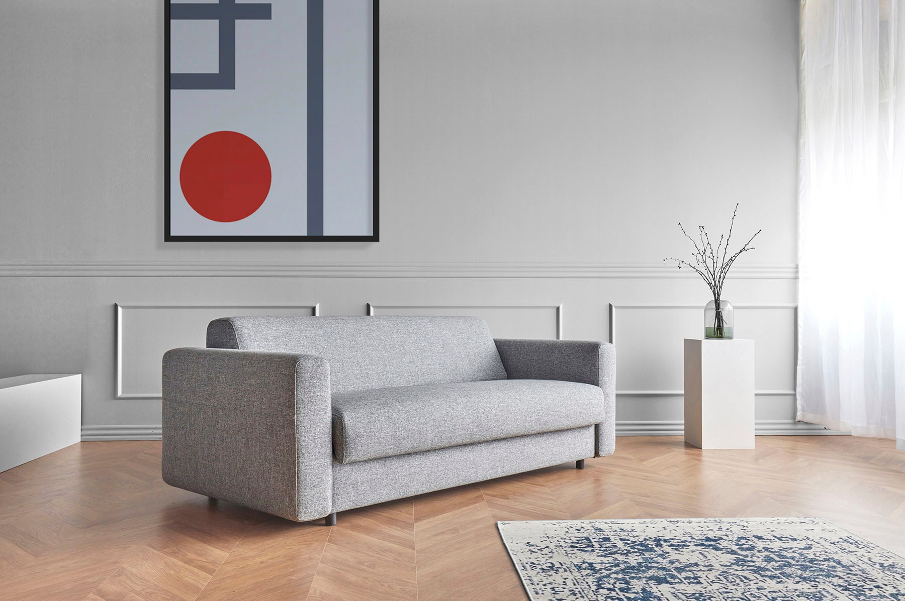 INNOVATION LIVING ™ 3,5-Sitzer "Killian hochwertige Dauerschlaffunktion, Design und extra Komfort," innenliegende Federkernmatratze; Schlafhöhe 55cm