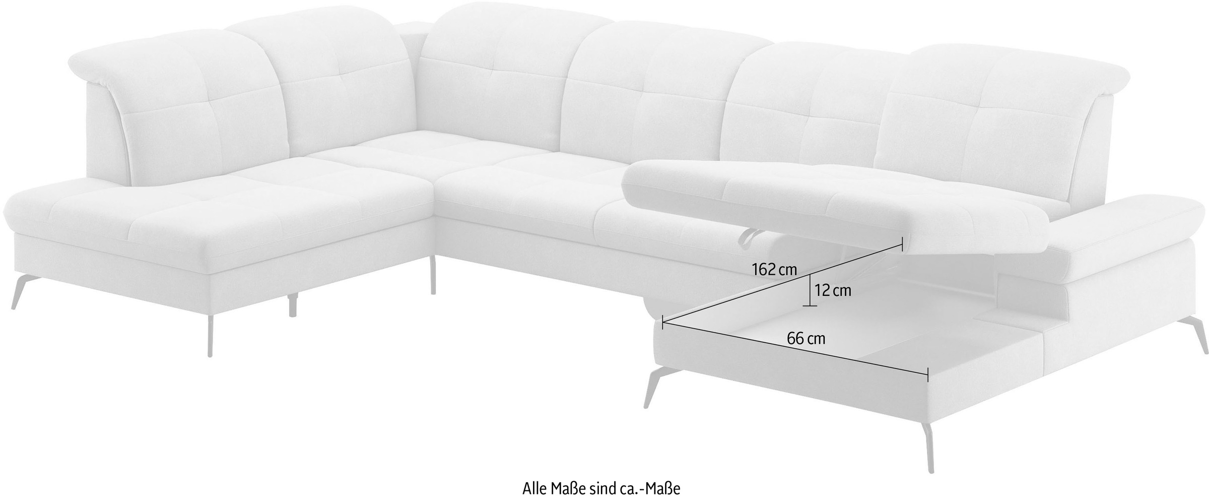 sit&more Wohnlandschaft »Amica«, inkl Sitztiefenverstellung und Armteilverstellung