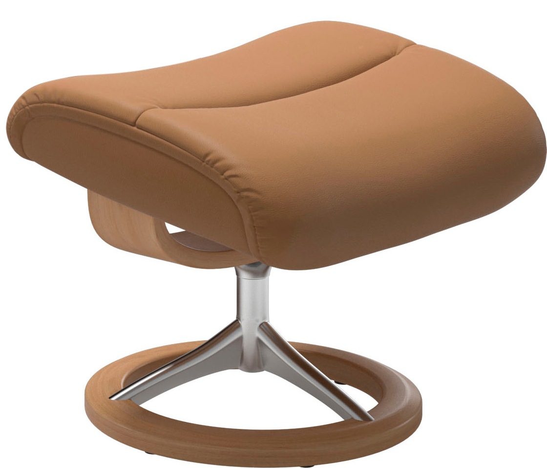 Stressless® Relaxsessel »View«, (Set, Relaxsessel mit Hocker), mit Signature Base, Größe S,Gestell Eiche