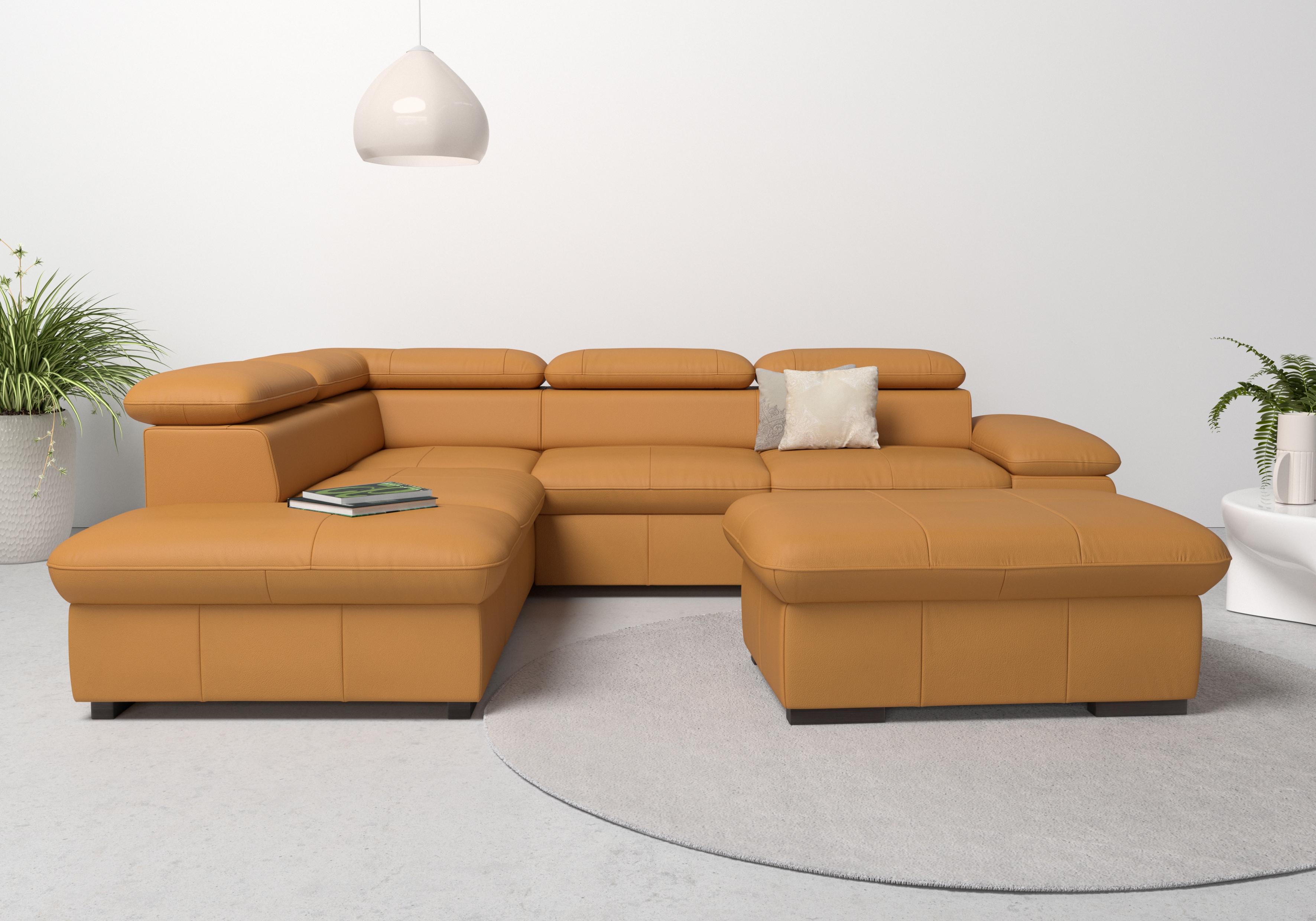 OTTO home Ecksofa "Alberto L-Form" mit Kopfteilverstellung, wahlweise mit Schlaffunktion