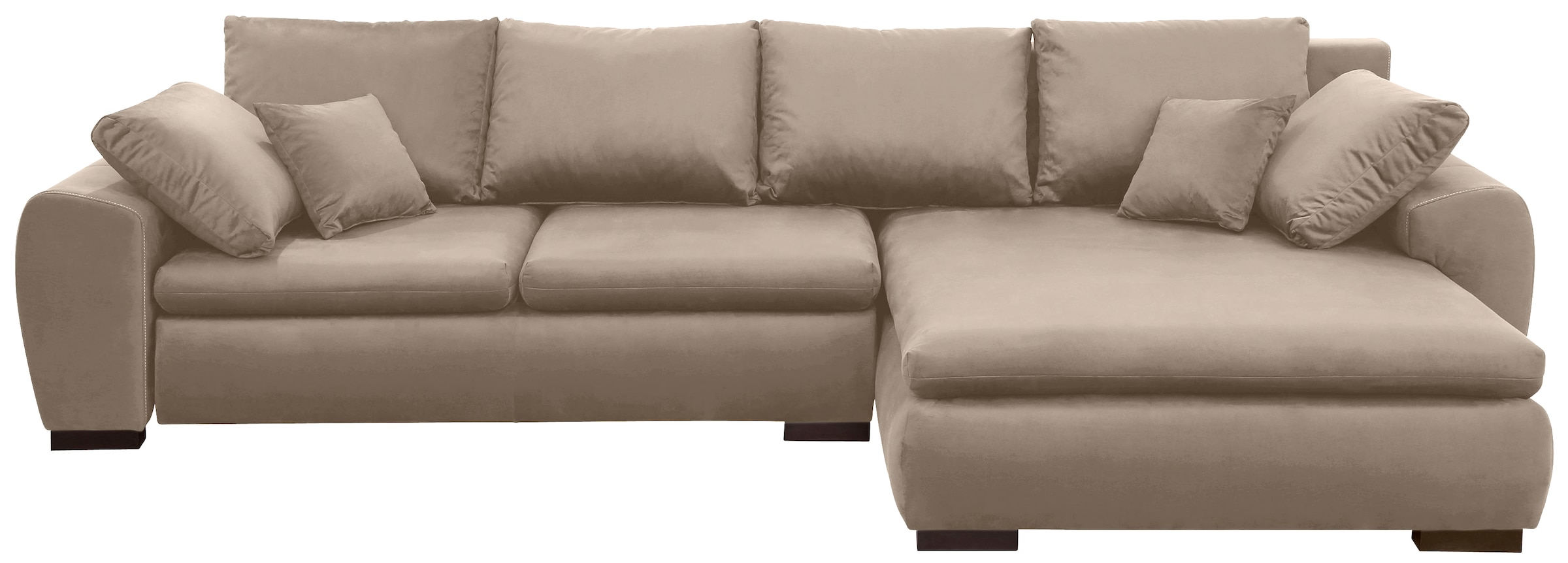 Home affaire Ecksofa "Cara Mia L-Form, B: 325 cm" mit 4 Zierkissen, optiona günstig online kaufen