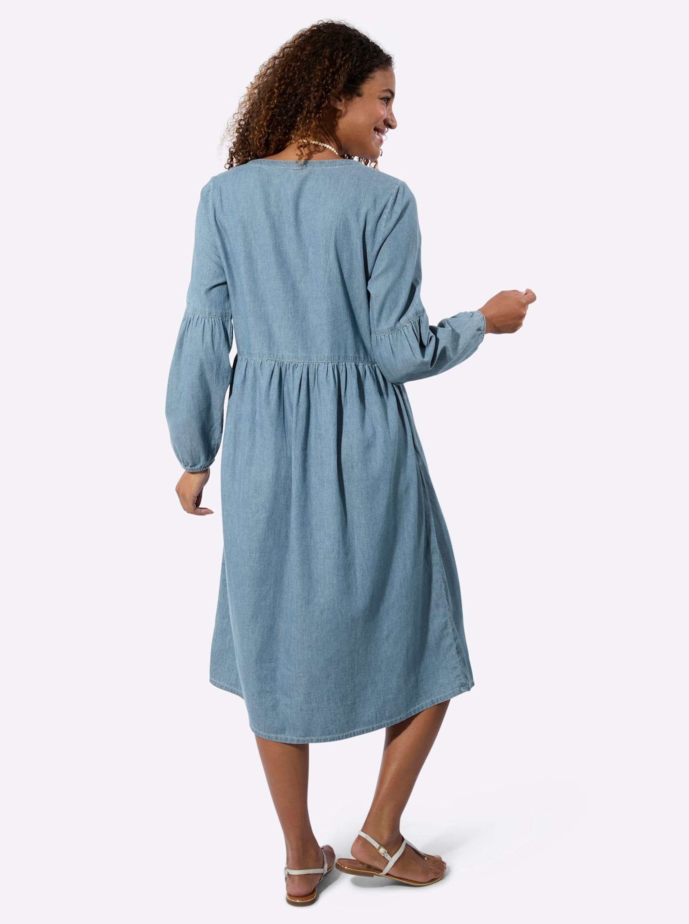 INSPIRATIONEN Robe en Jean Bleu Taille 46 2