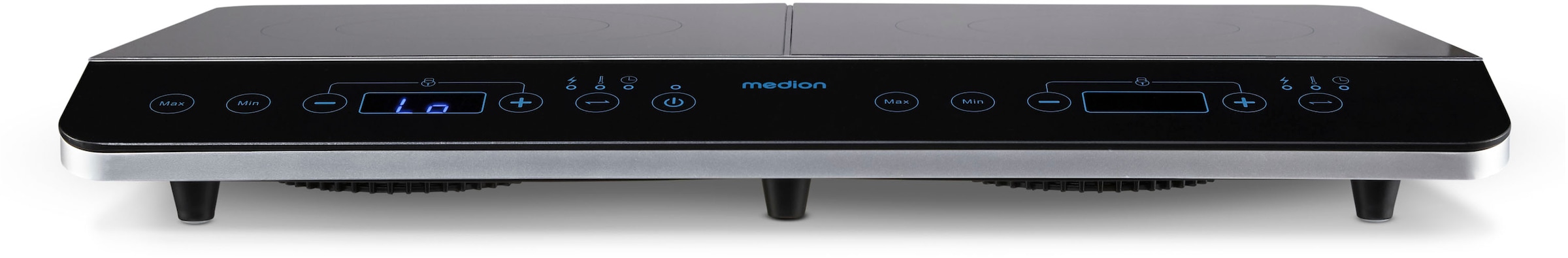 Medion® Doppel-Induktionskochplatte »MD 15324, 3500 W Induktionsleistung, automatische Topferkennung, Timer«, Temperaturbereich 60 - 240°, Sensor-Touch-Display