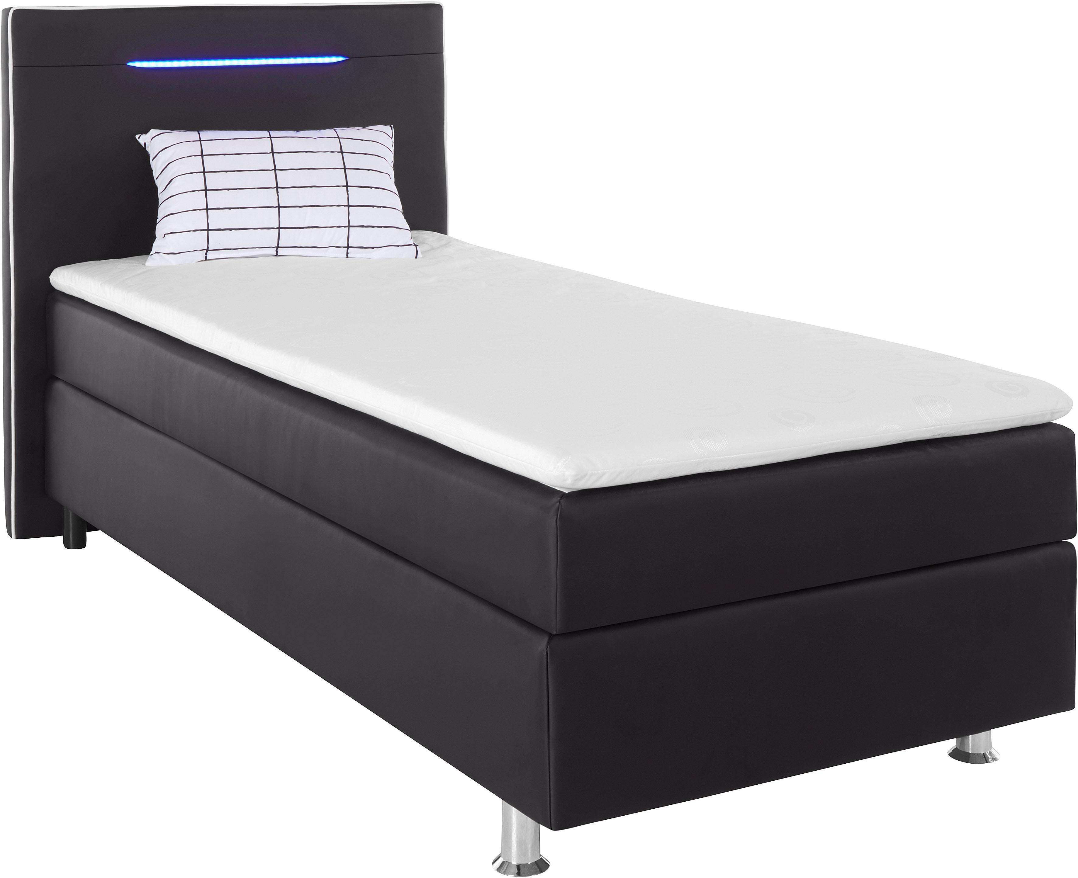 COLLECTION AB "London, inklusive Topper und Kissen, mit LED-Beleuchtung" Boxspringbett erhältlich in 90cmx200cm, 140cmx200cm & 180cmx200cm